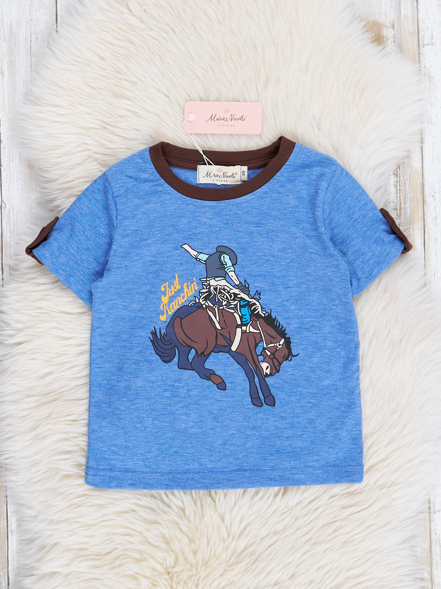 Heather Blue "Just Ranchin'" Shirt