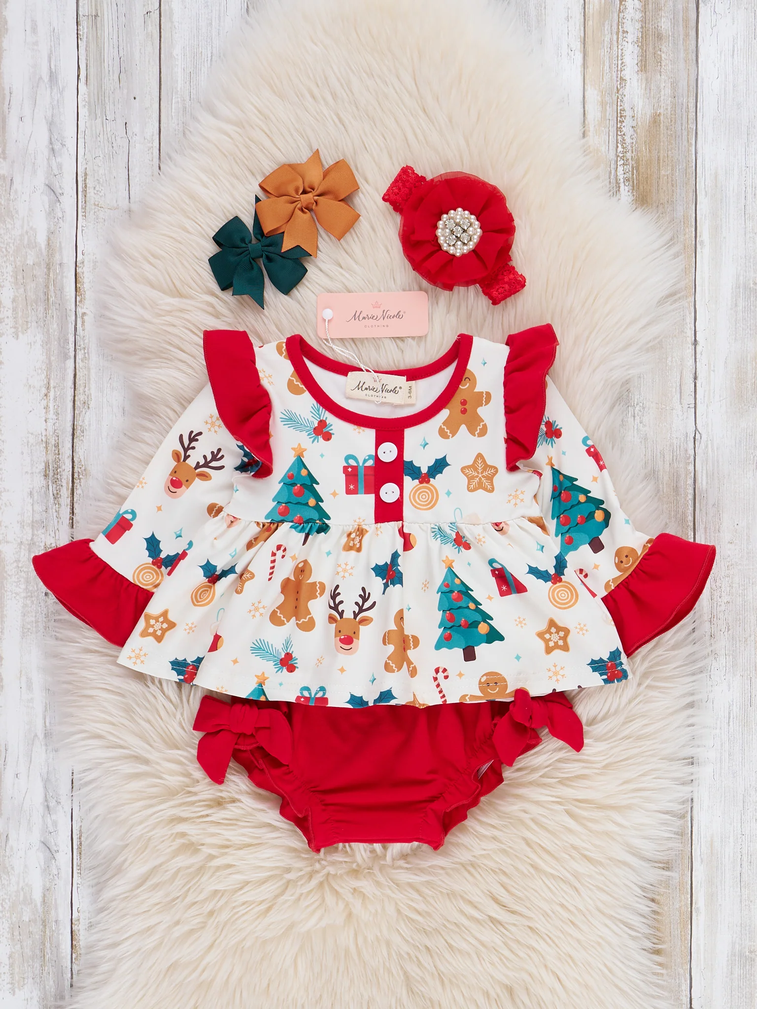 Holiday Delights Bow Bloomers Outfit
