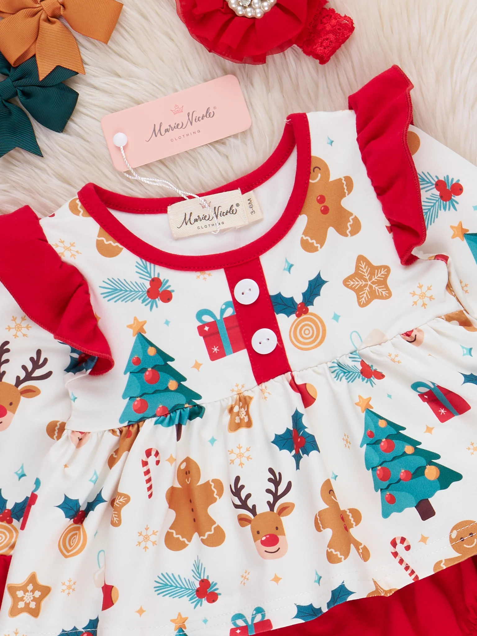 Holiday Delights Bow Bloomers Outfit - Image 2