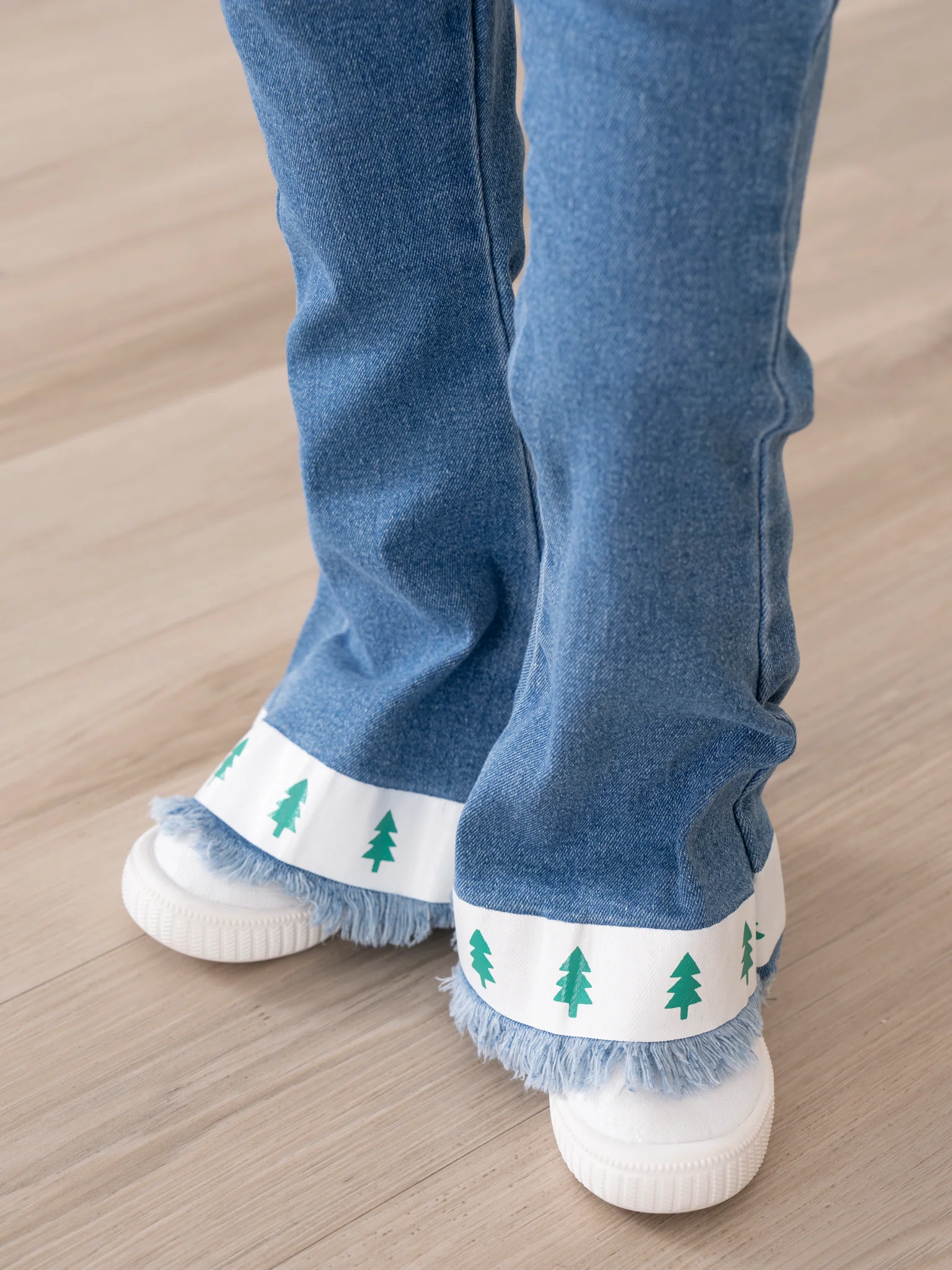 Holiday Drinks Denim Bell Bottoms Outfit - Image 6