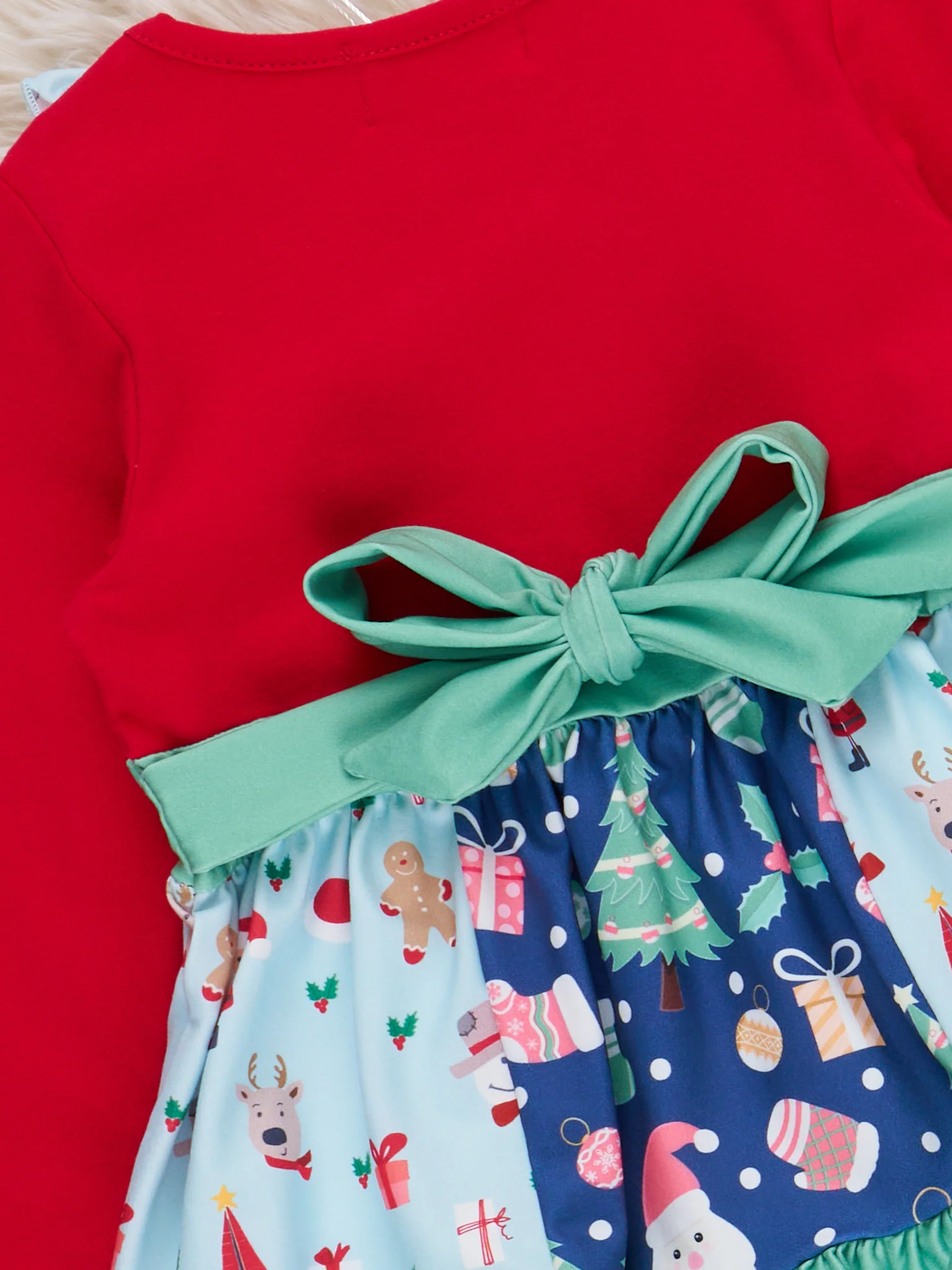 Holiday Patchwork Ruffle Outfit - Image 5
