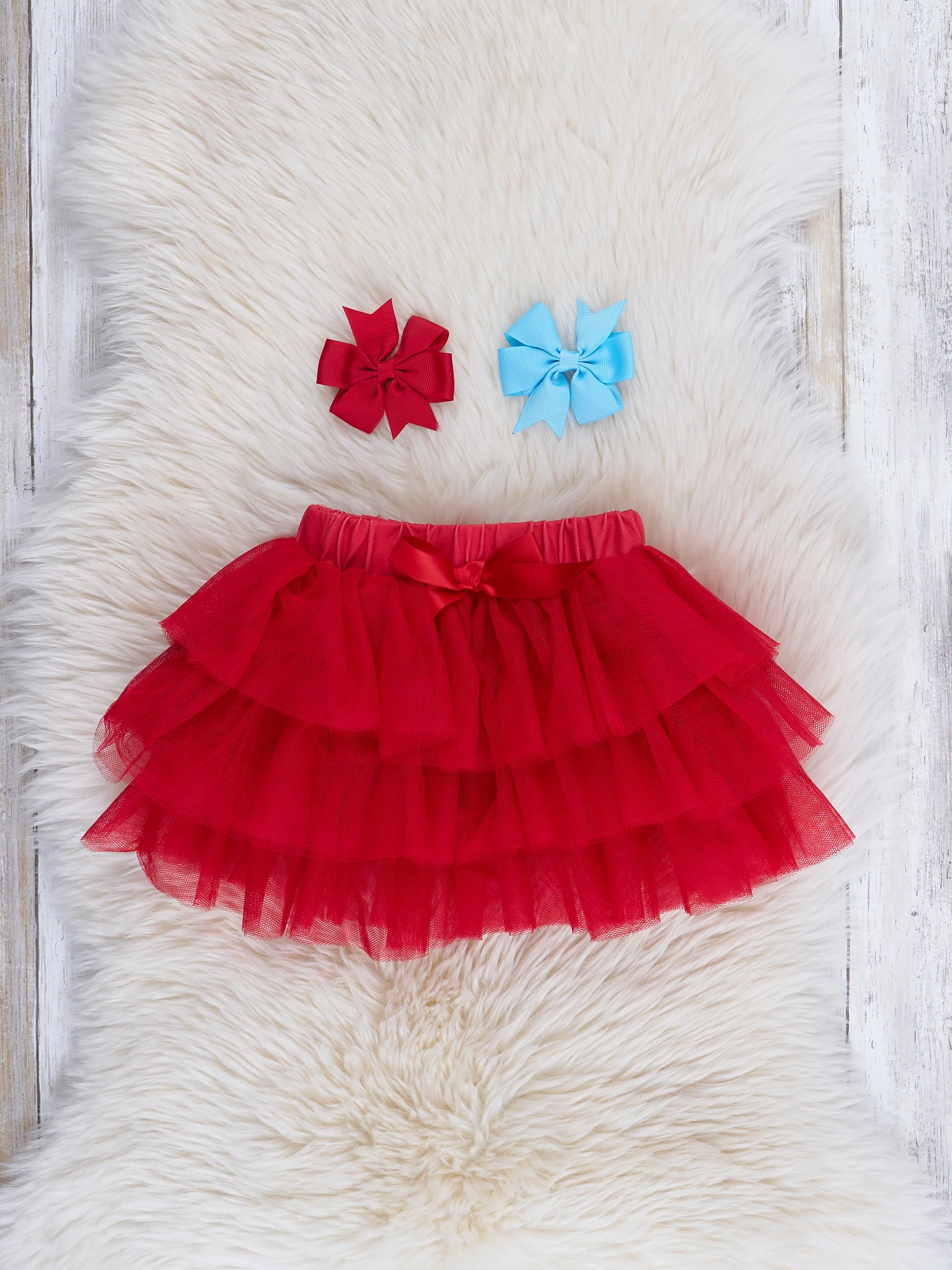 Holiday Time Romper Outfit w/ Tulle Skirt - Image 3