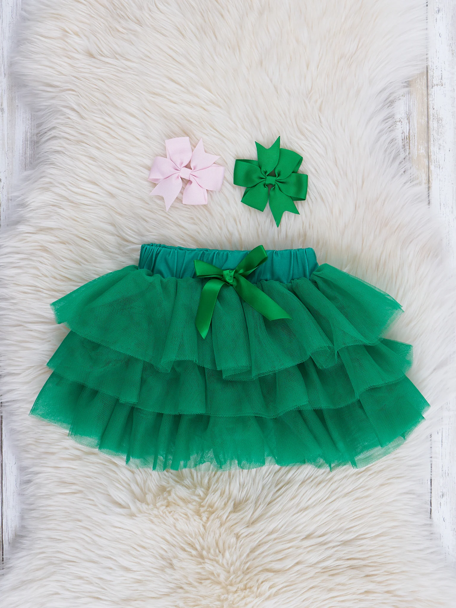 Holiday Time Romper Outfit w/ Tulle Skirt - Image 6
