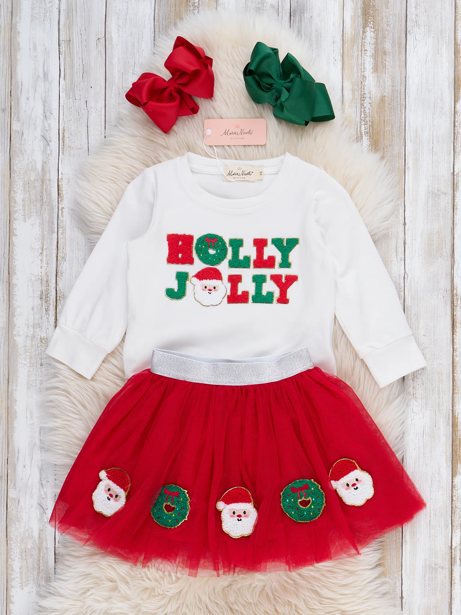 "Holly Jolly" Christmas Celebration Tulle Outfit - Image 5