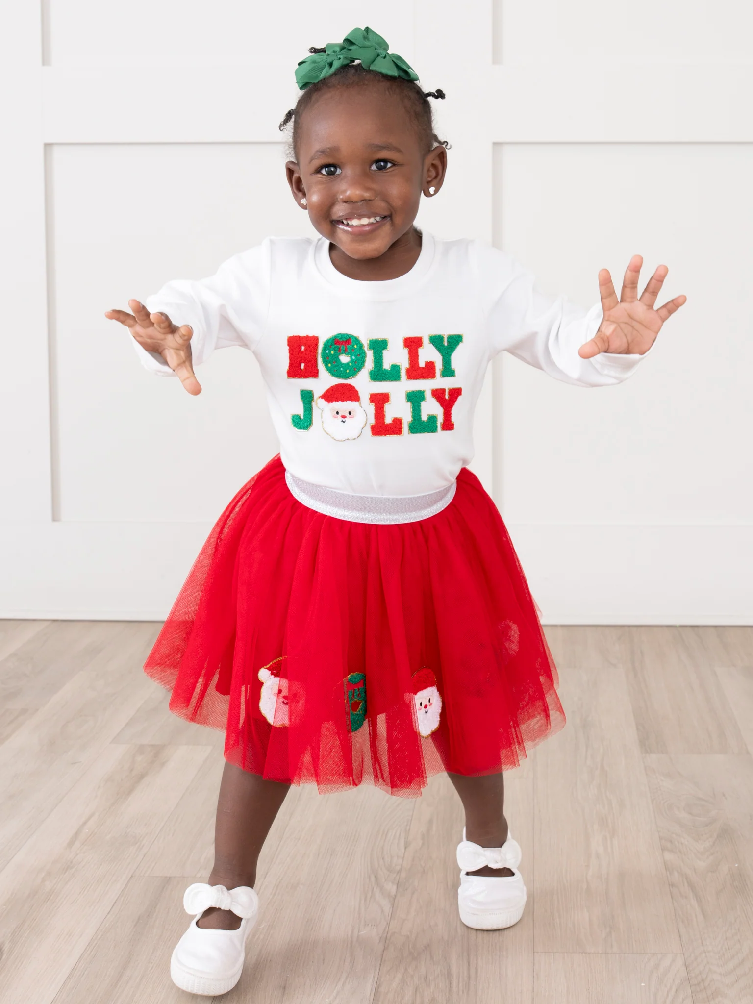 "Holly Jolly" Christmas Celebration Tulle Outfit - Image 6
