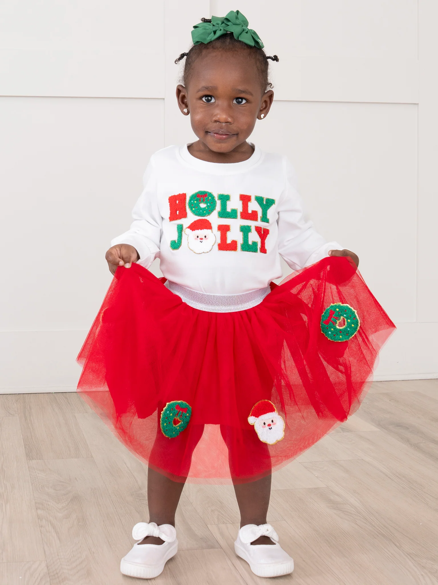 "Holly Jolly" Christmas Celebration Tulle Outfit - Image 7