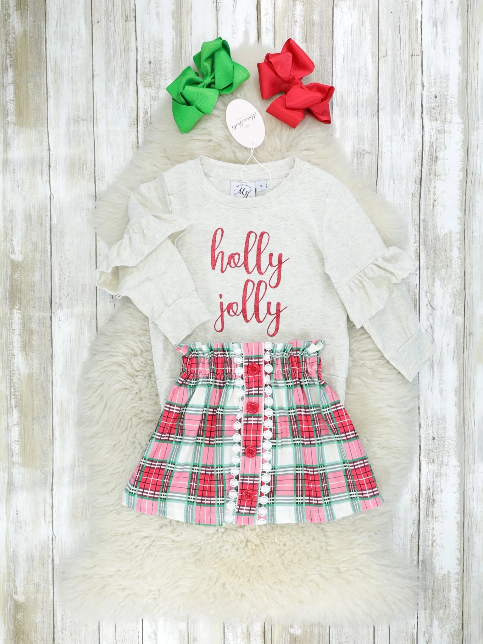 "Holly Jolly" Plaid Outfit - Image 2