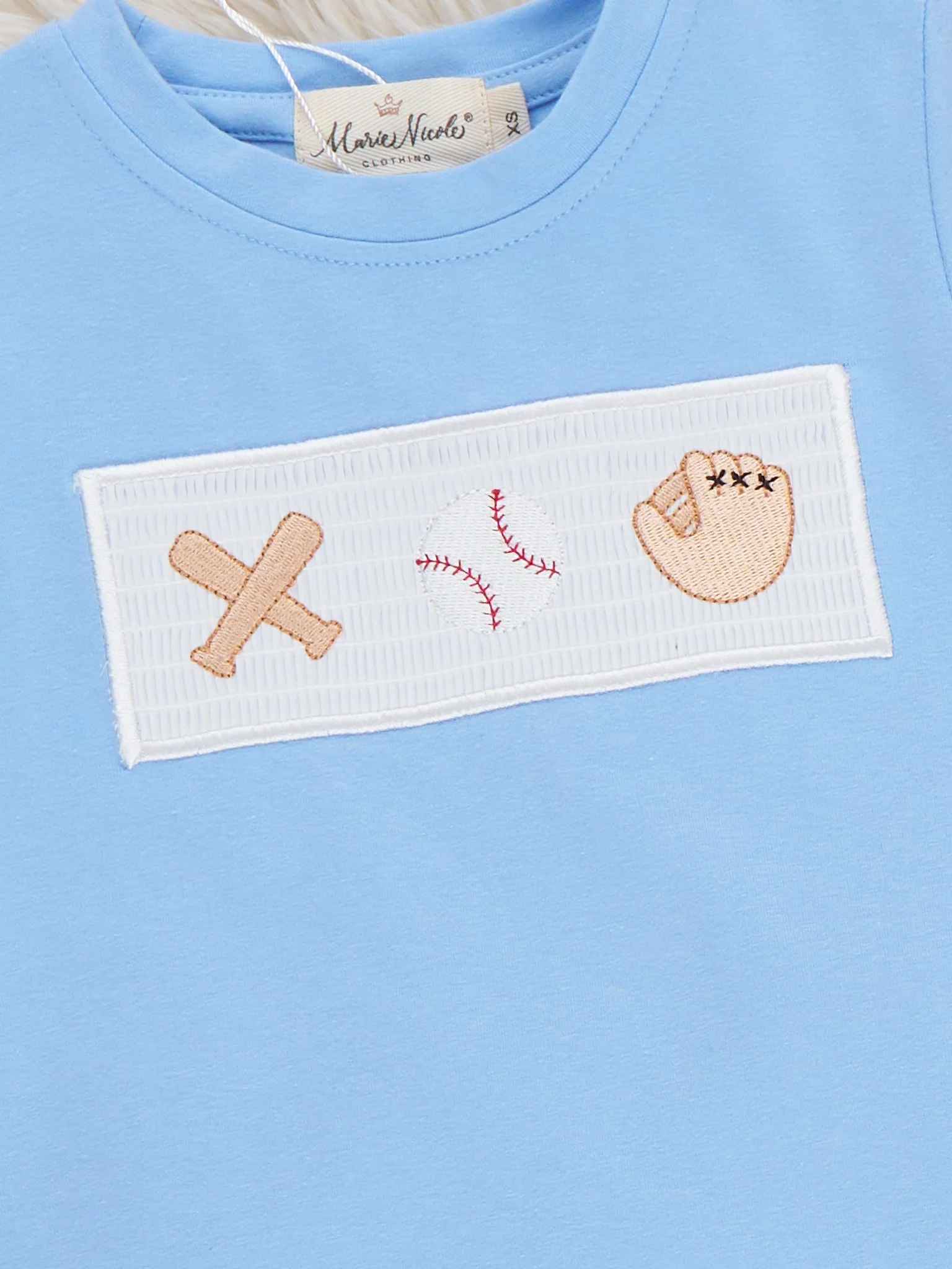 Home Run Batter Smocked Cotton Outfit - Image 2