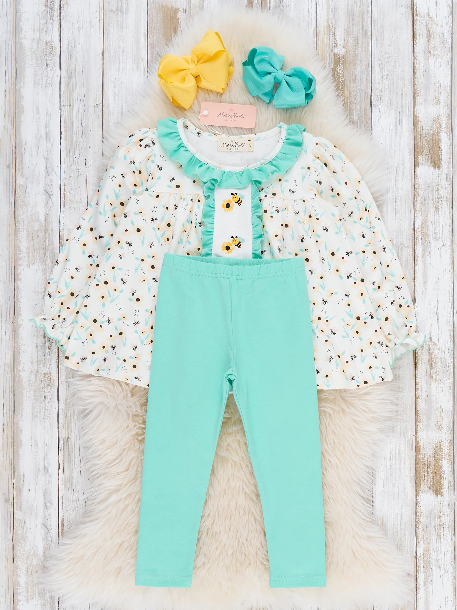 Honey Meadow Embroidered Ruffle Outfit - Image 4