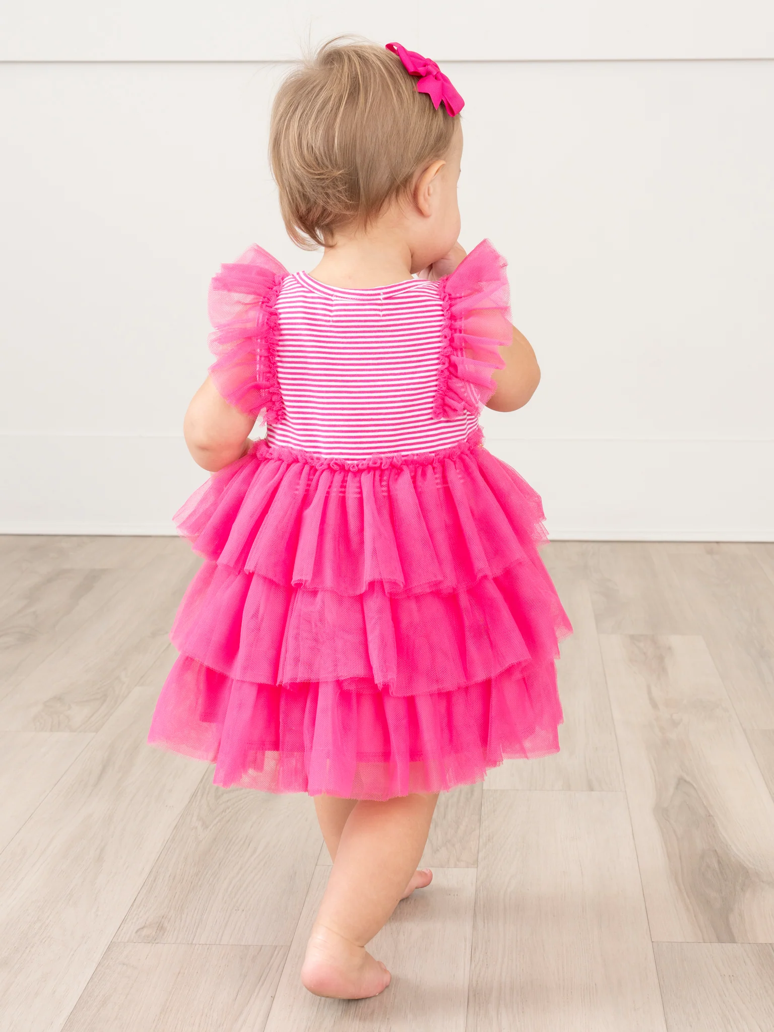 Hot Pink Birthday Balloons Tiered Tulle Dress - Image 6