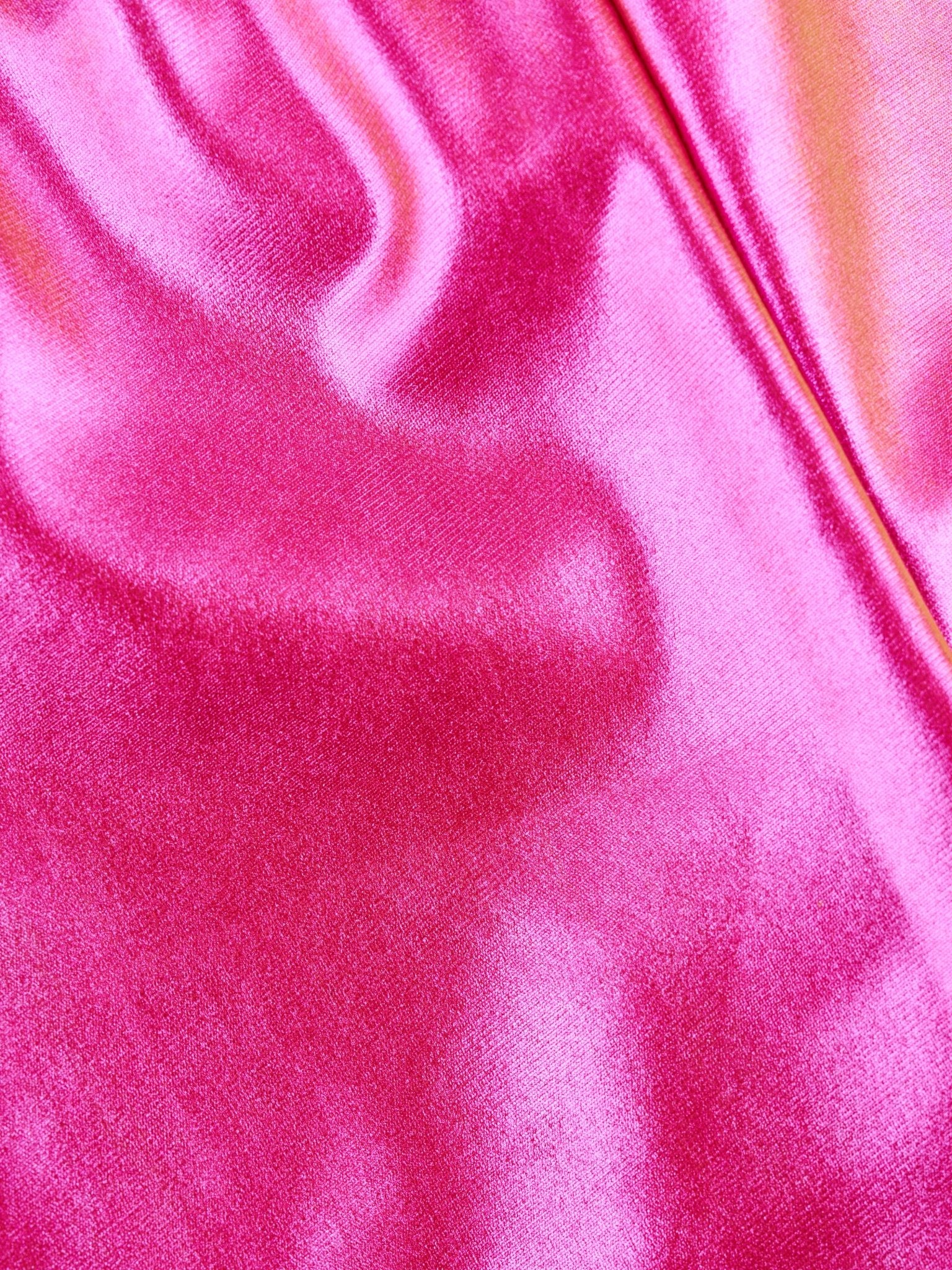 Hot Pink Holographic Long Biker Shorts - Image 2