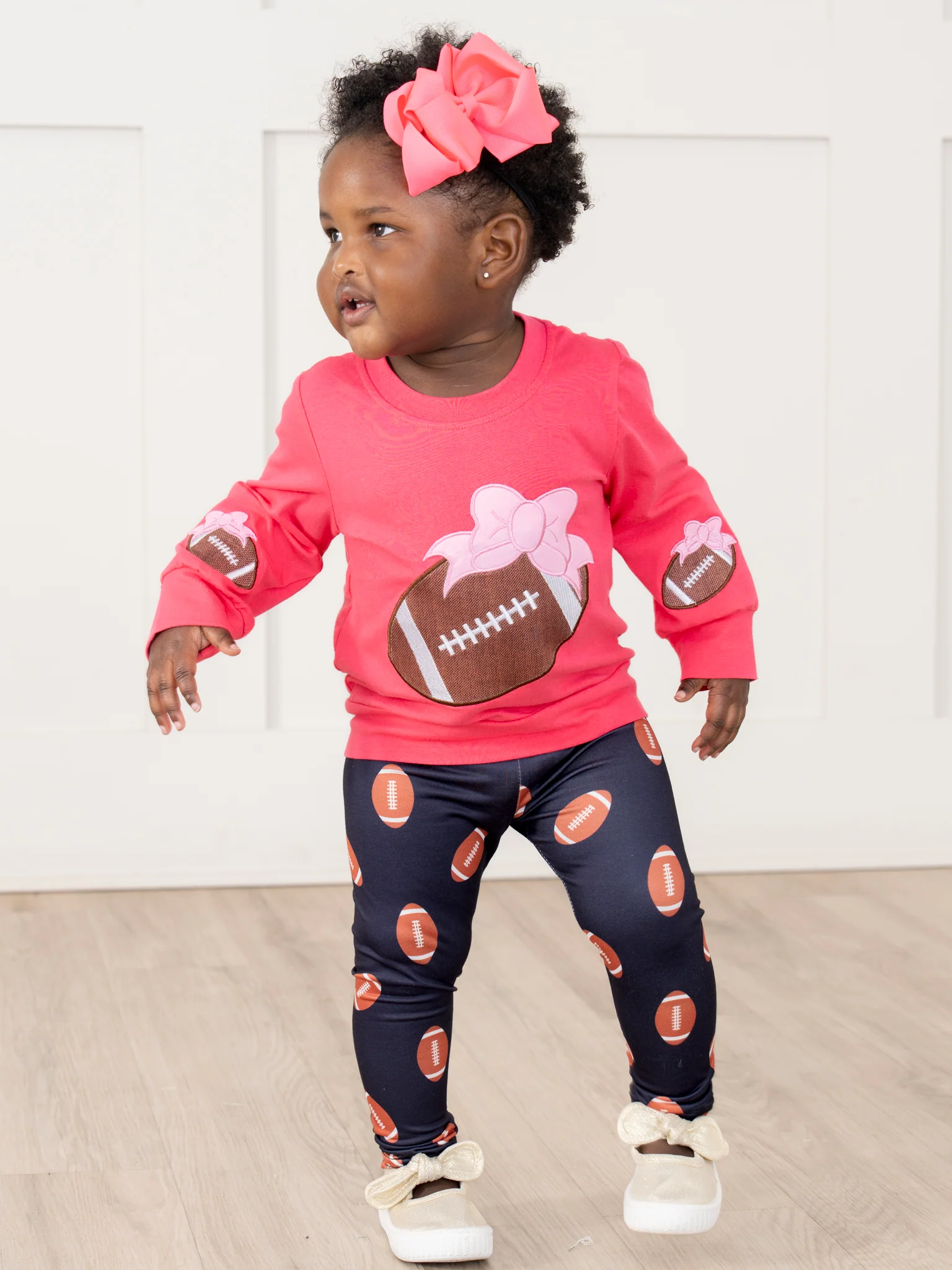 Hot Pink Touchdown Embroidered Outfit