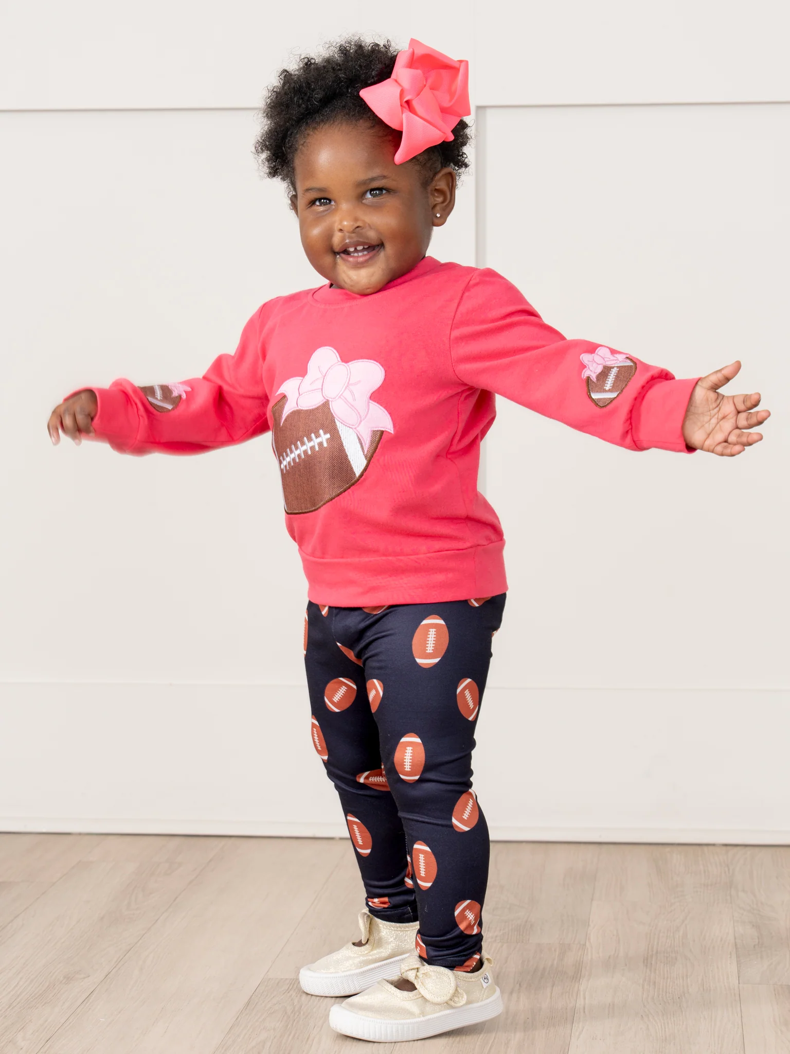 Hot Pink Touchdown Embroidered Outfit - Image 5