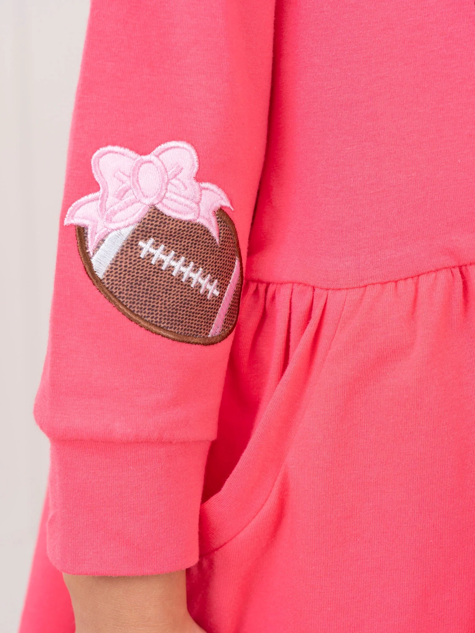 Hot Pink Touchdown Embroidered Dress - Image 4