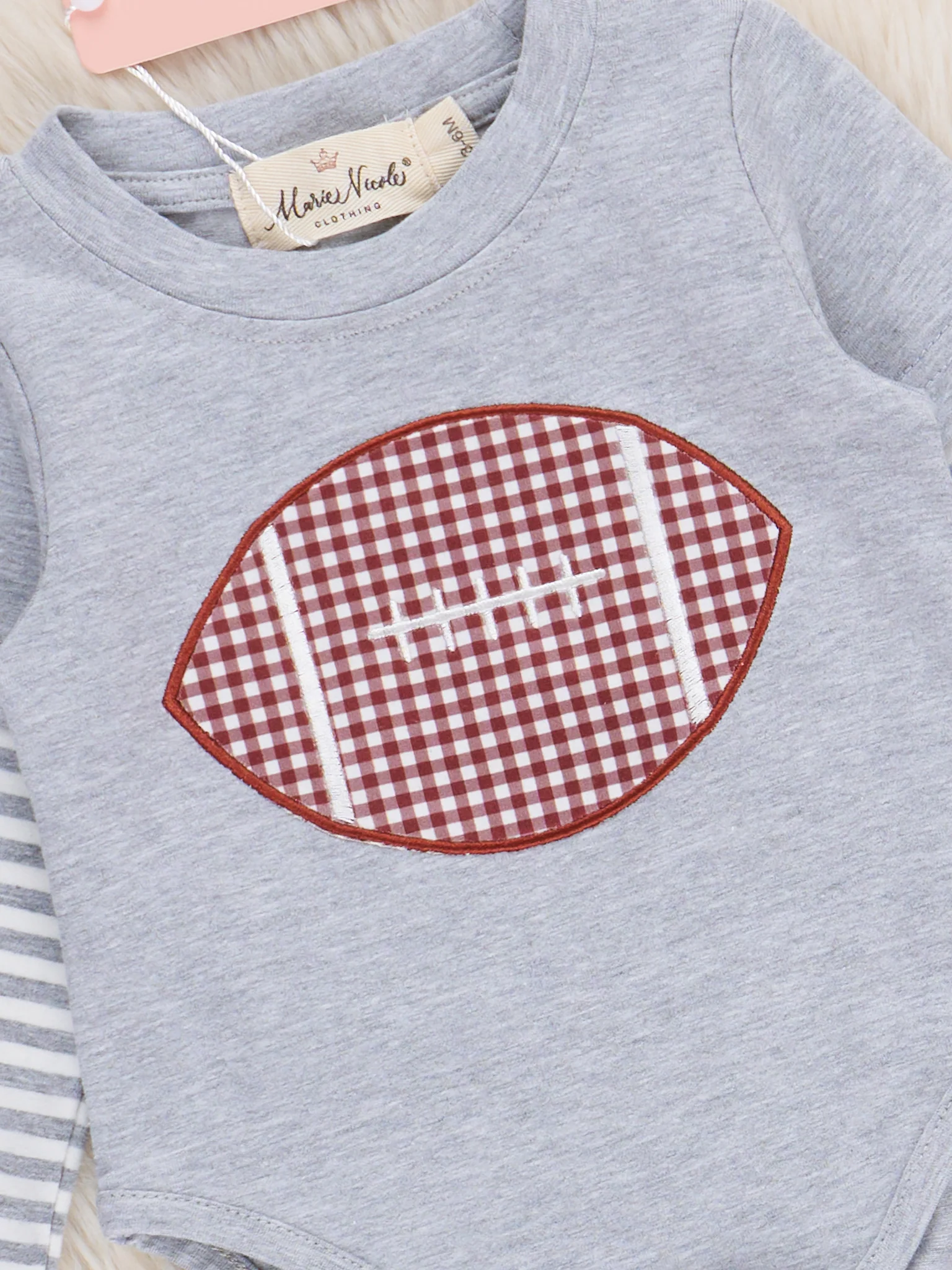 Hut Hut Hike Embroidered Football Onesie - Image 2