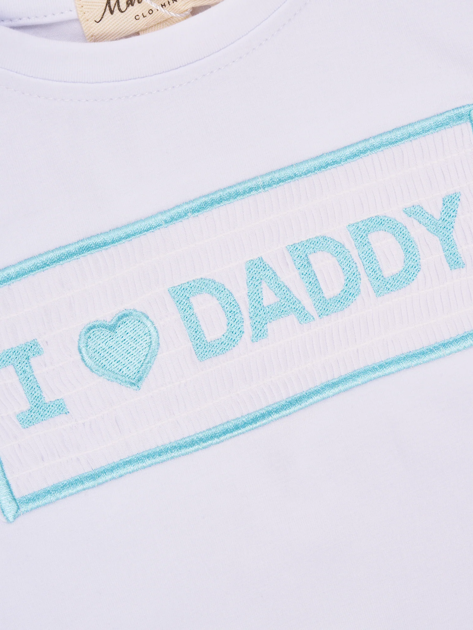 "I Love Daddy" Pinstripe Shorts Outfit - Image 3