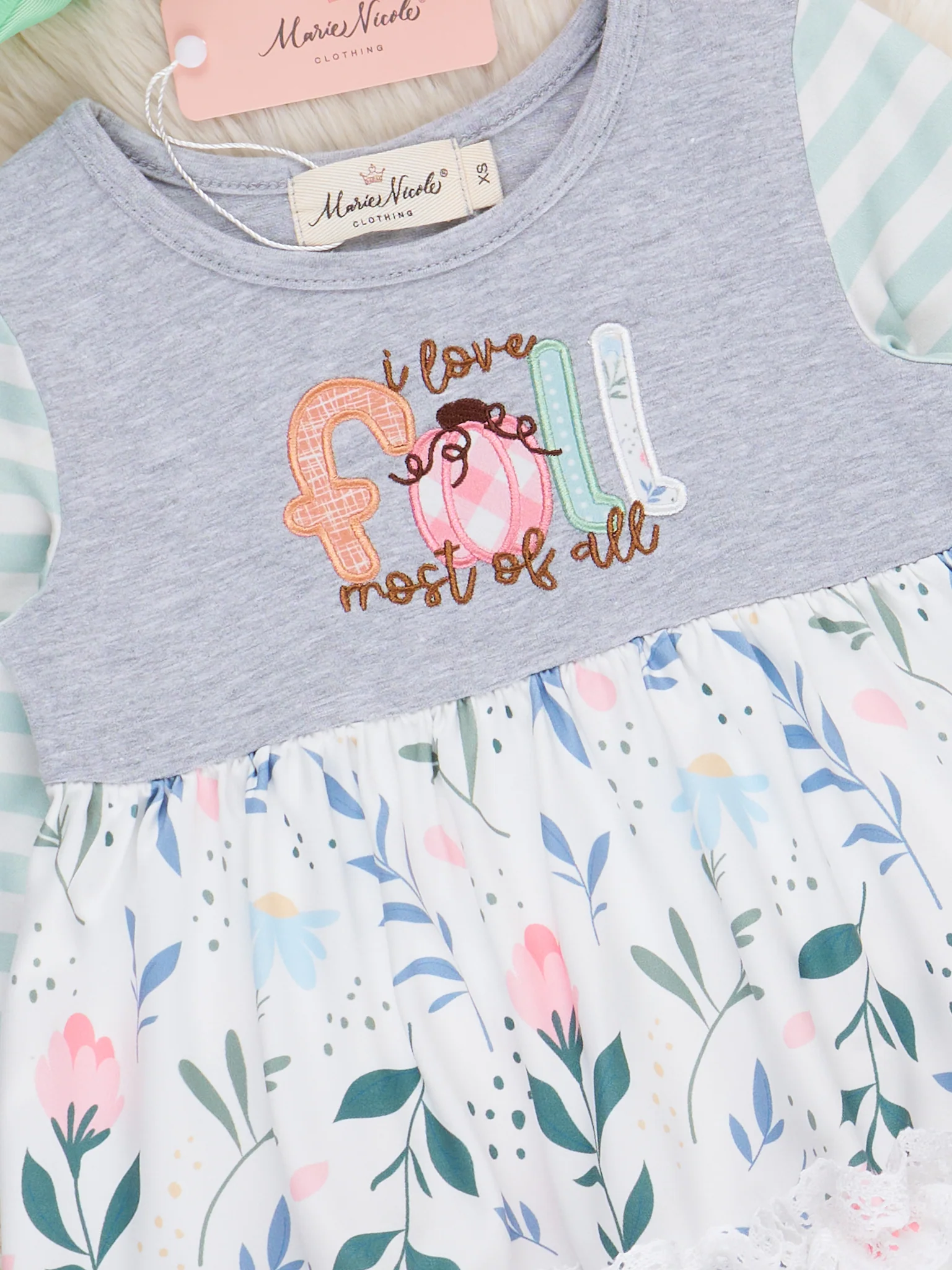 "I Love Fall Most of All" Ruffle Outfit - Image 3