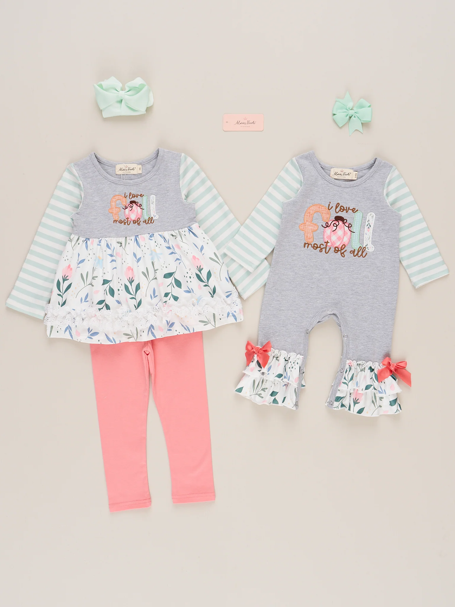 "I Love Fall Most of All" Ruffle Romper - Image 3