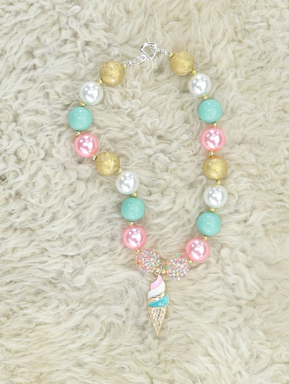 Ice Cream Swirl Bubblegum Necklace