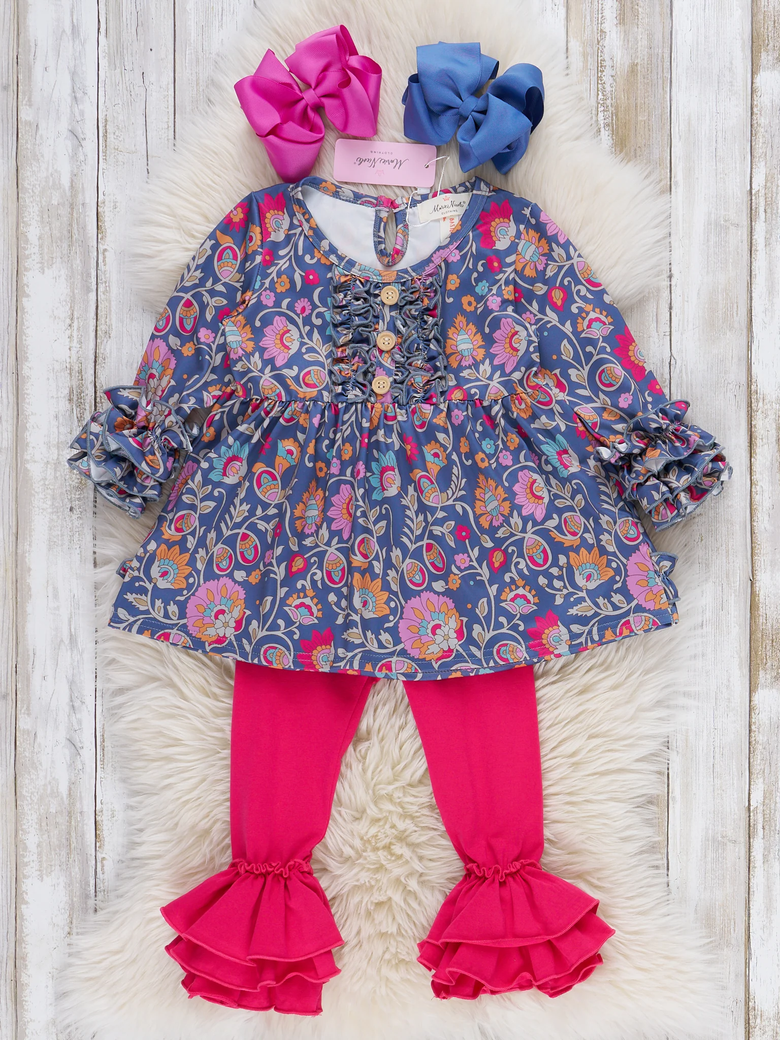 Icing Ruffle Tunic Top - Boho Bloom - Image 4