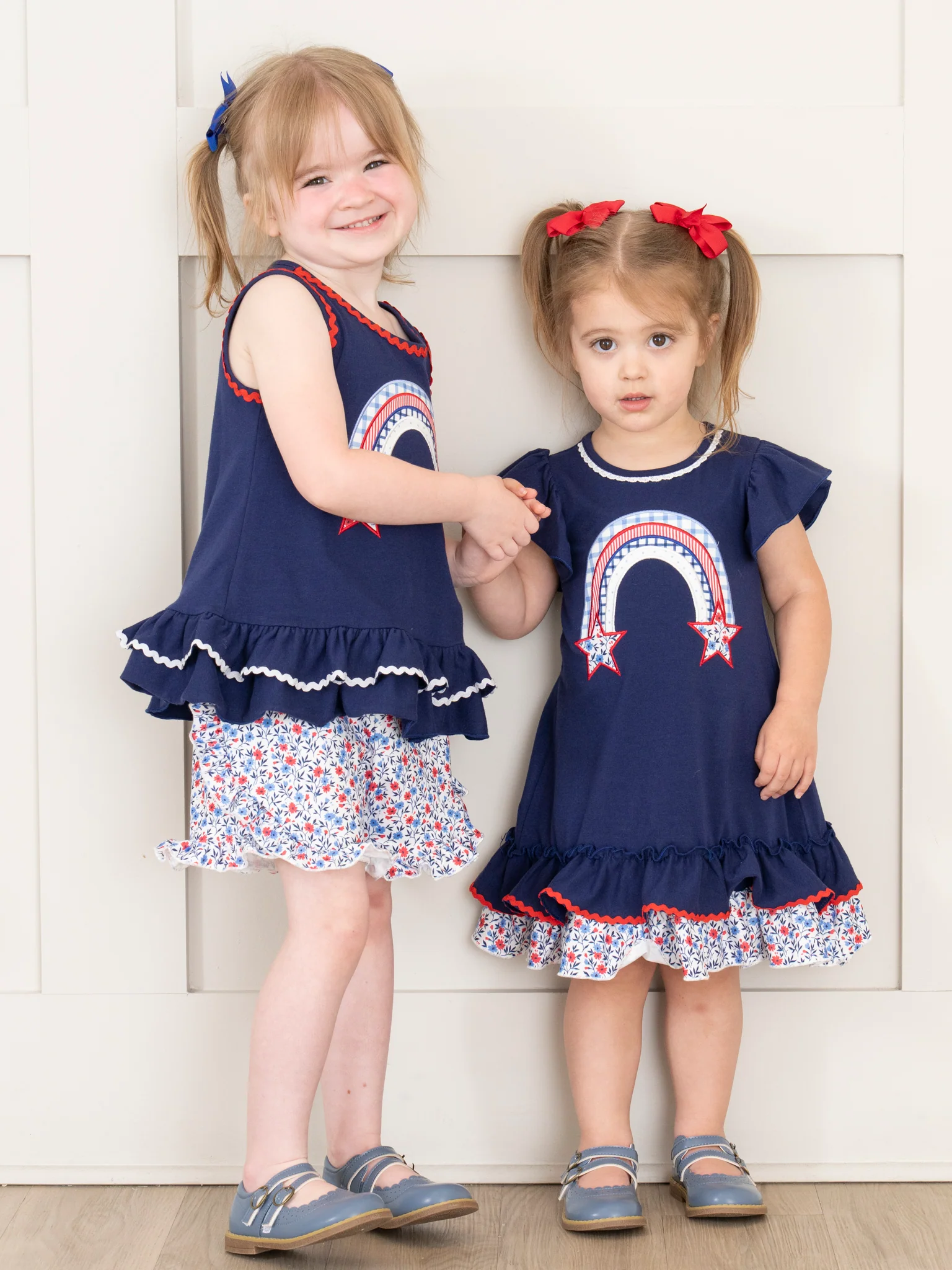 Independence Rainbow Embroidered Ruffle Dress - Image 4