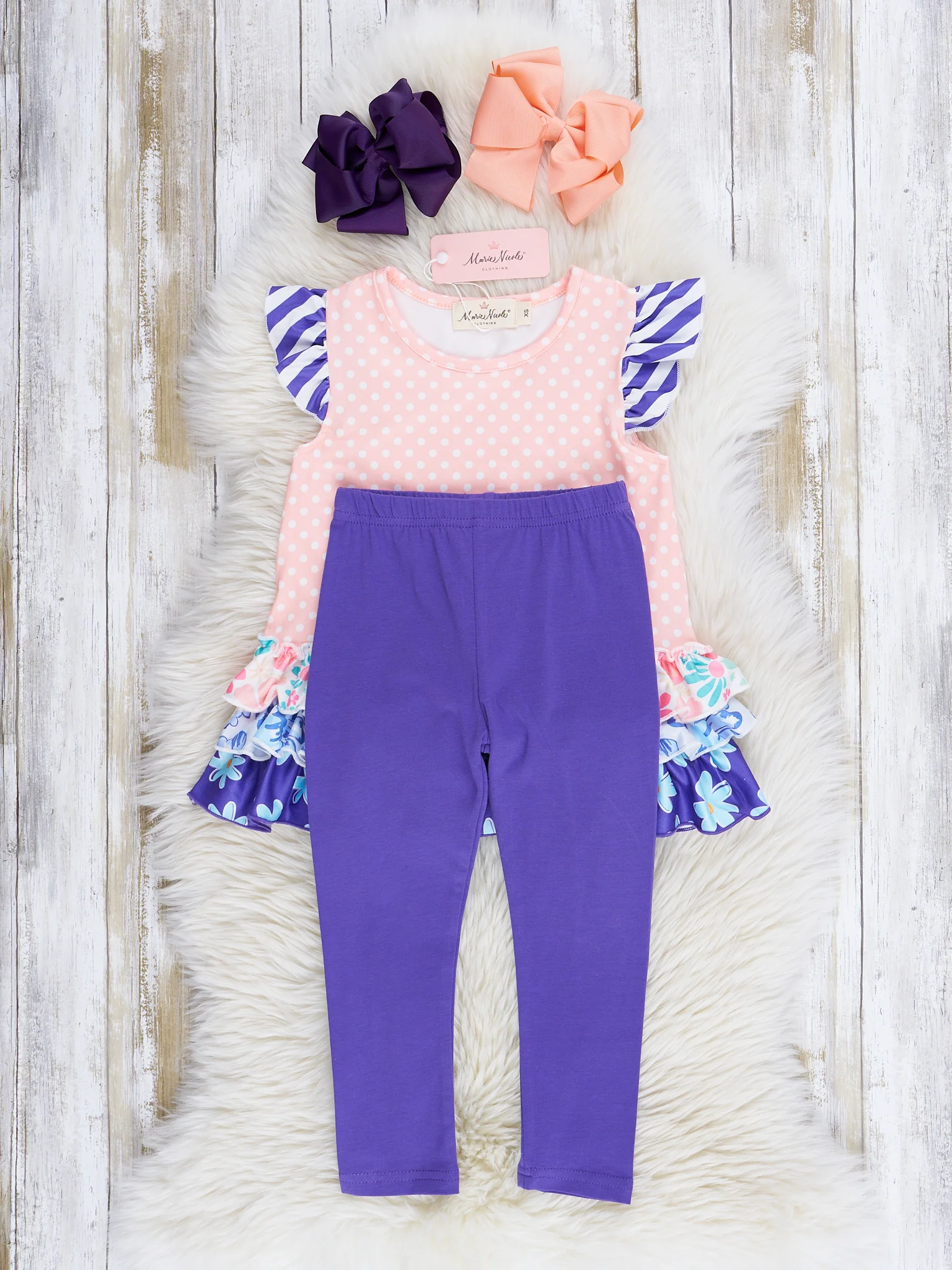 Indigo & Peach Print Outfit - Image 3