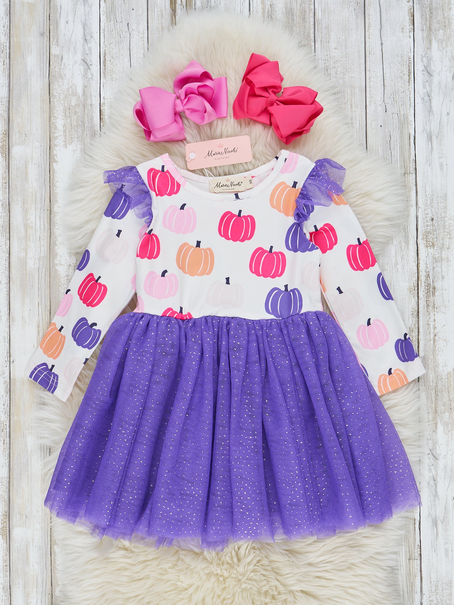 Indigo Sparkle Pumpkin Tulle Dress