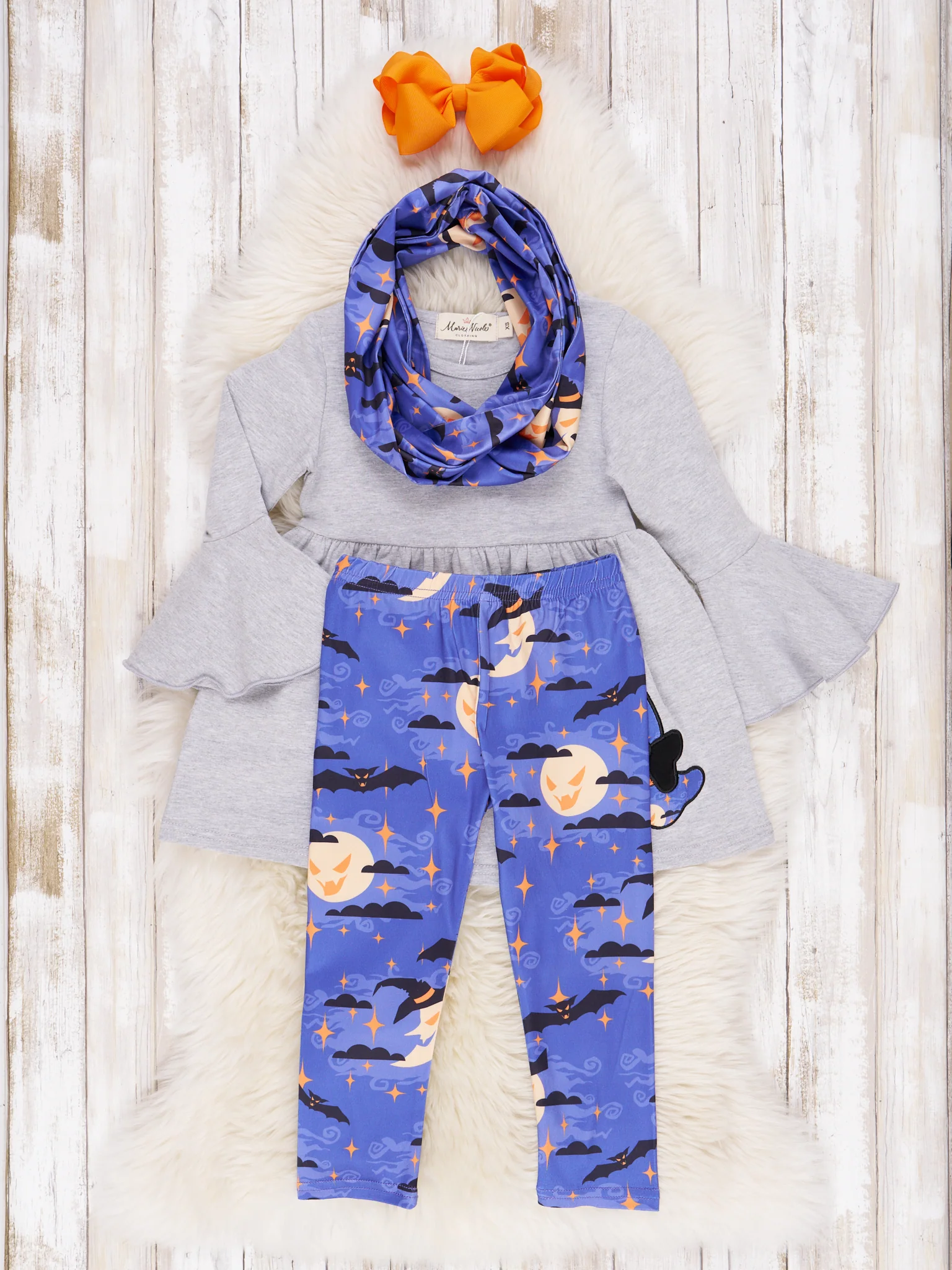 Indigo Witchy Ruffle Scarf Outfit - Image 2