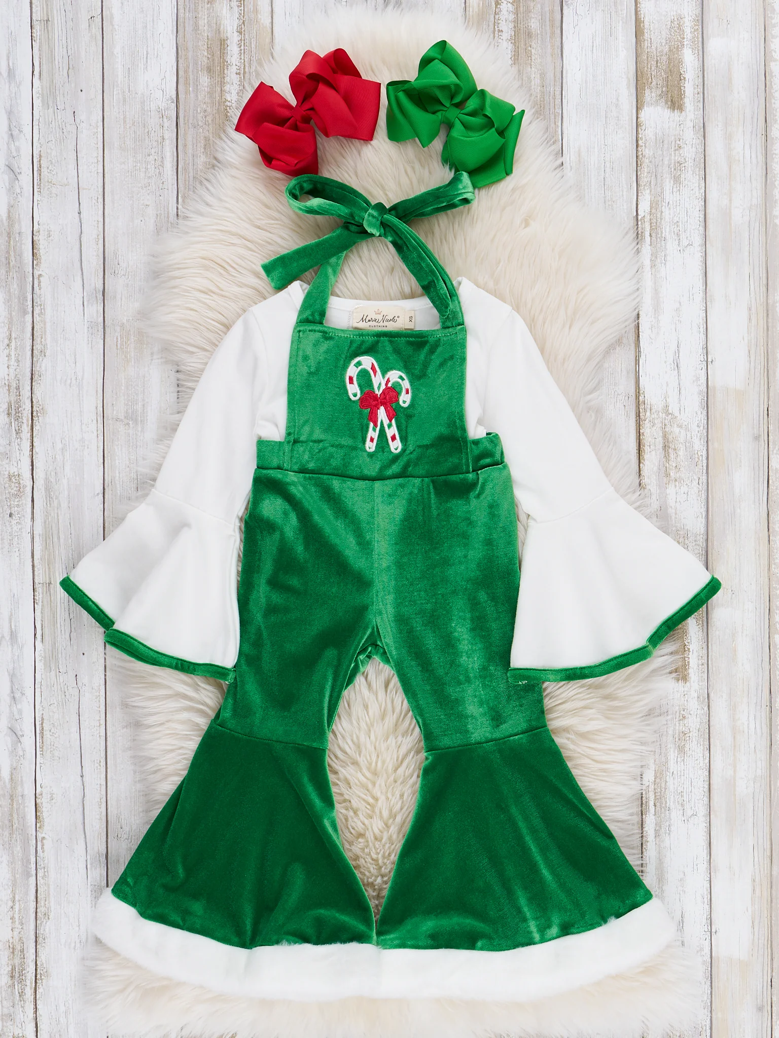 Jolly Candy Velvet Bell Bottom Outfit - Image 2