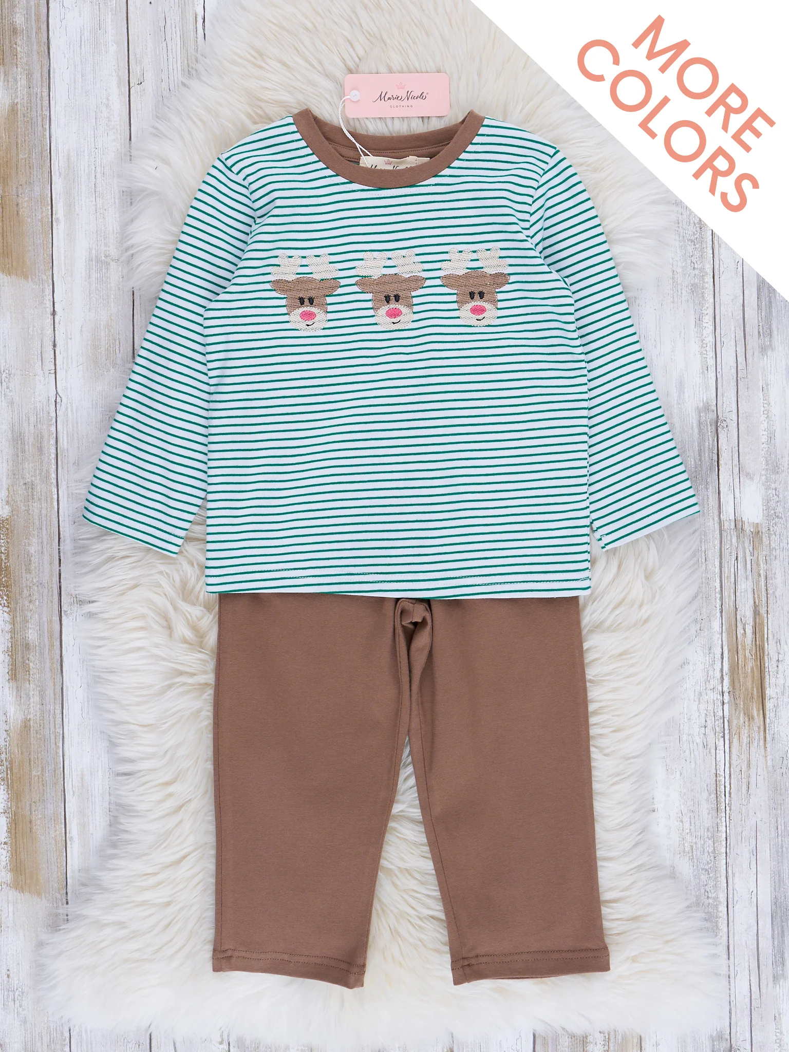 Jolly Stripes Embroidered Outfit