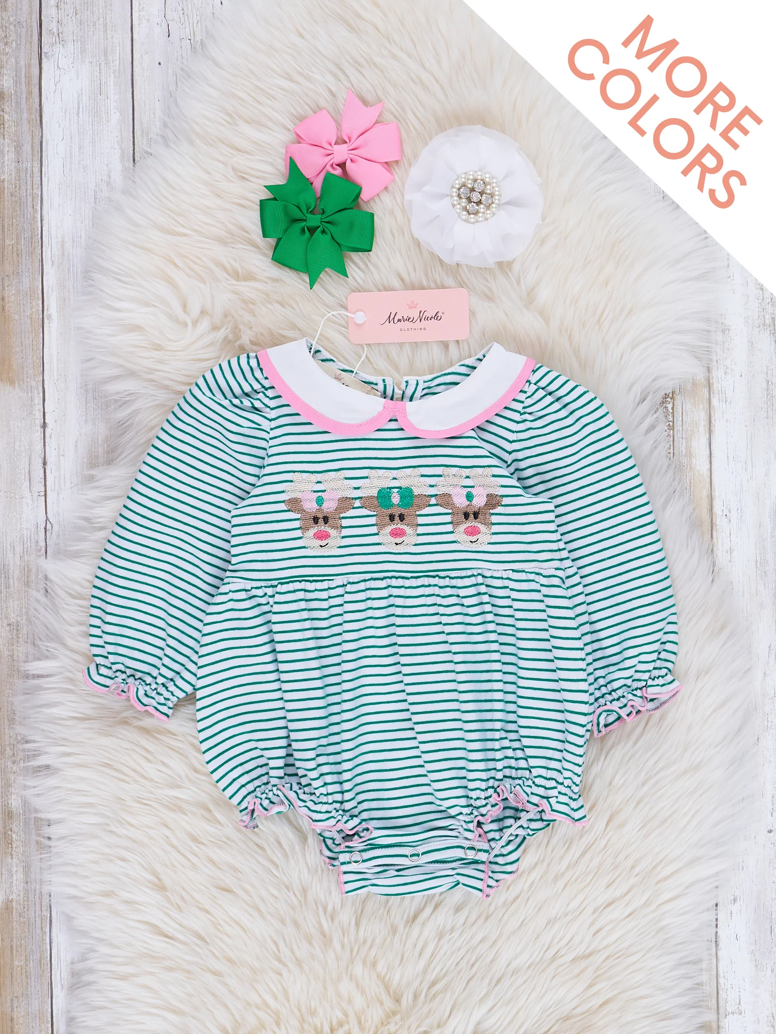 Jolly Stripes Embroidered Romper
