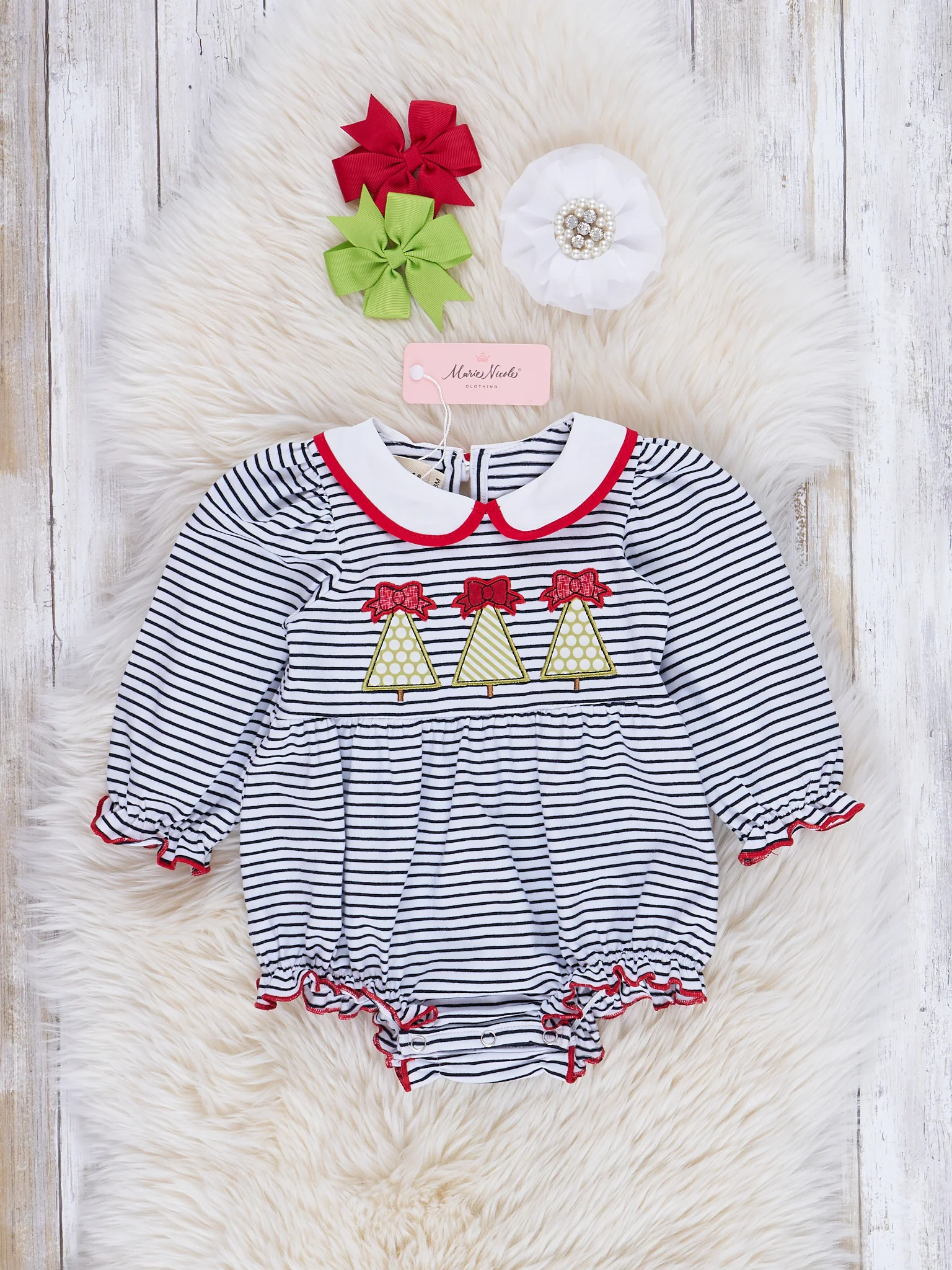 Jolly Stripes Embroidered Romper - Image 2