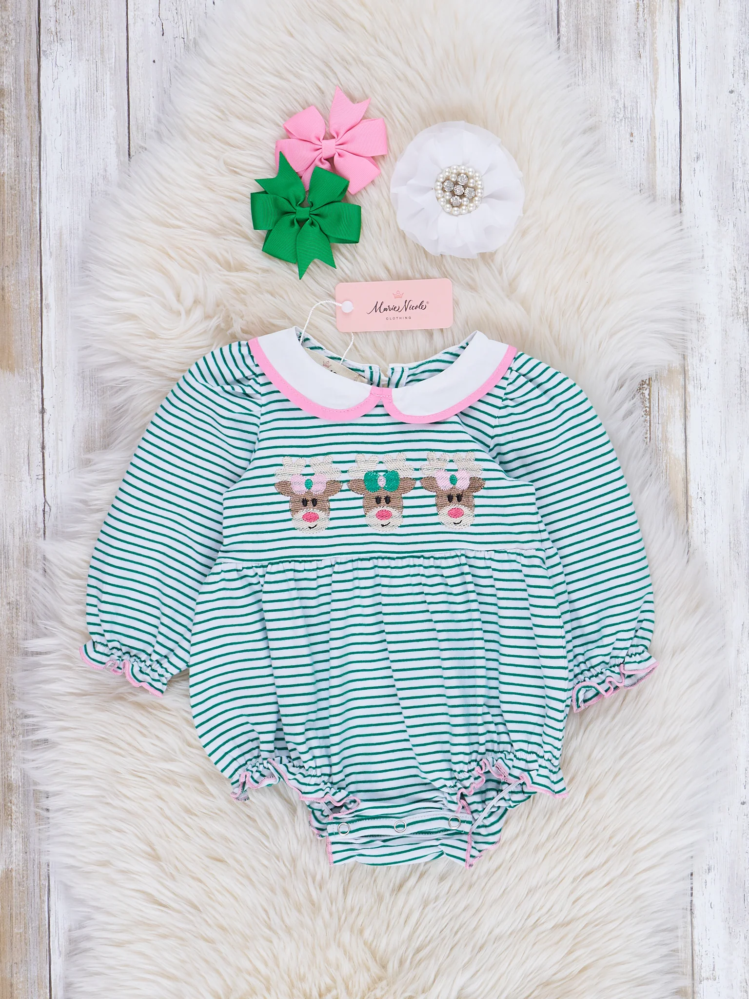 Jolly Stripes Embroidered Romper - Image 3