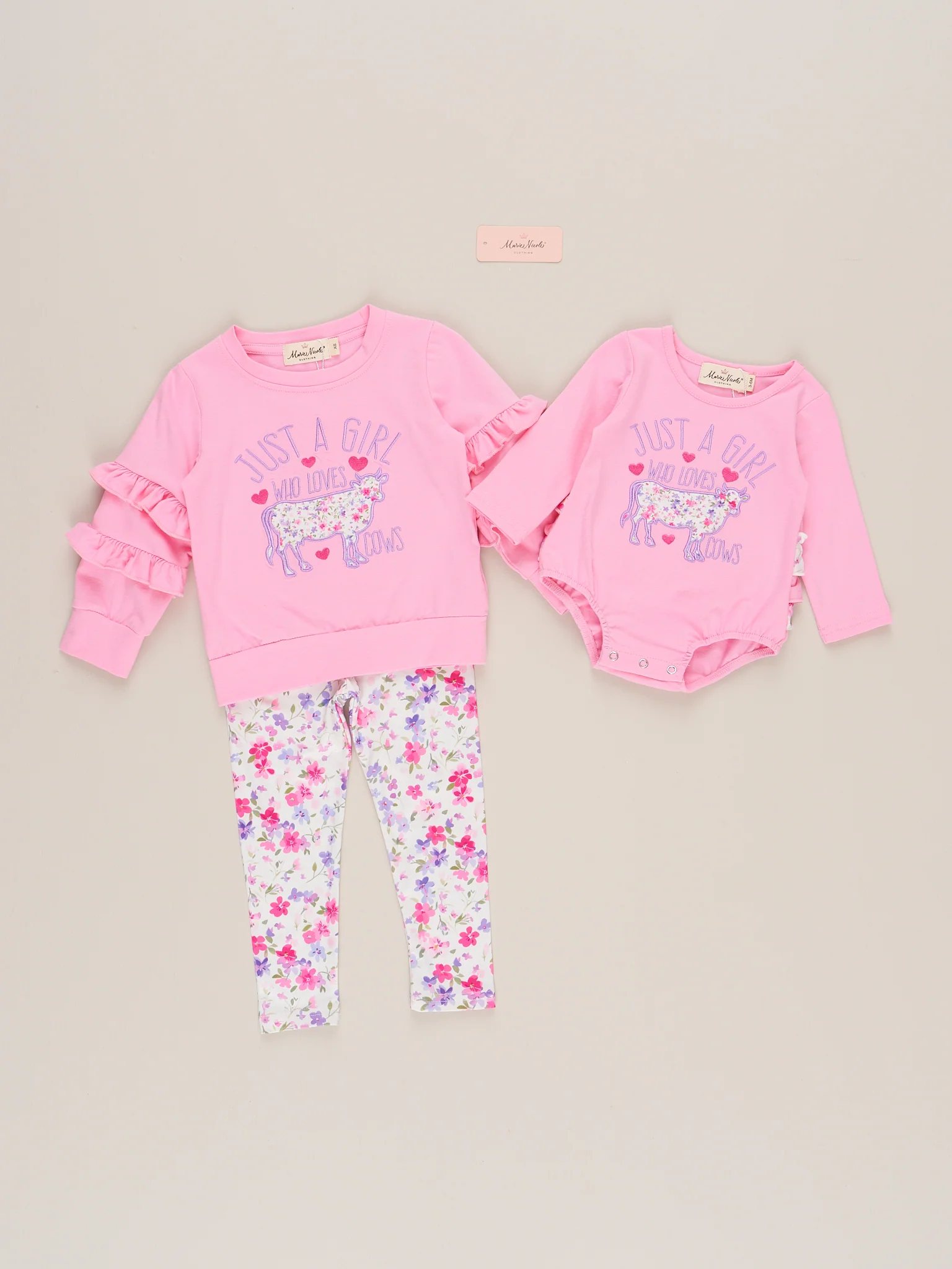 "Just a Girl Who Love Cows" Bubble Romper - Image 4