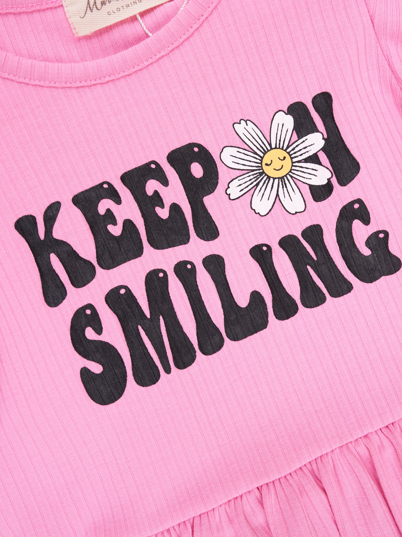 "Keep Smiling" Floral Ruffle Outfit - Image 3