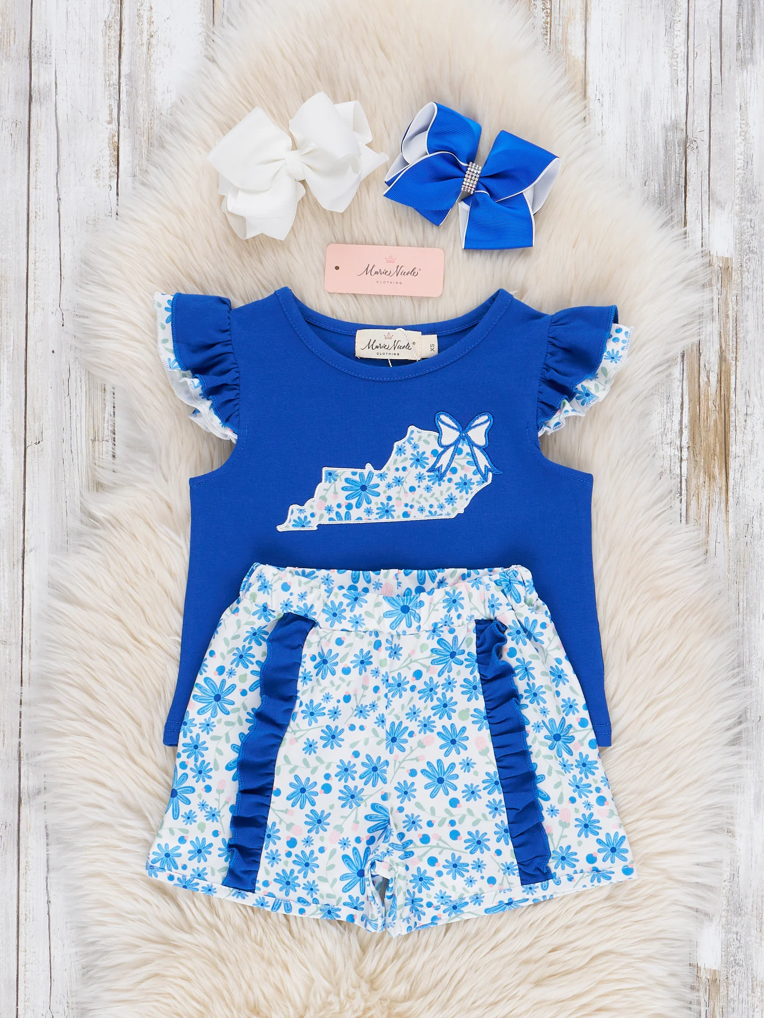 Kentucky Embroidered Floral Ruffle Outfit - Image 2