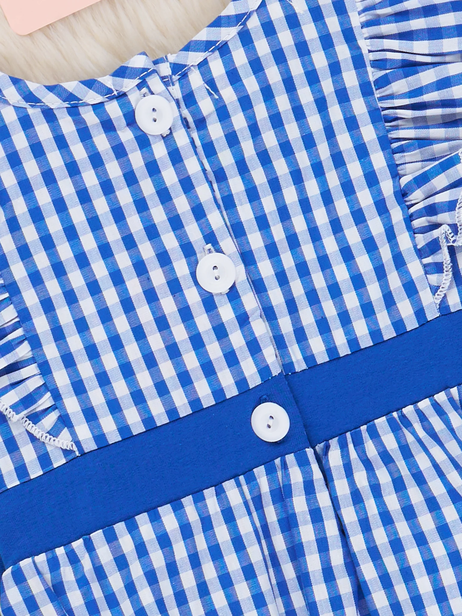 Kentucky Smocked Gingham Bubble Romper - Image 2
