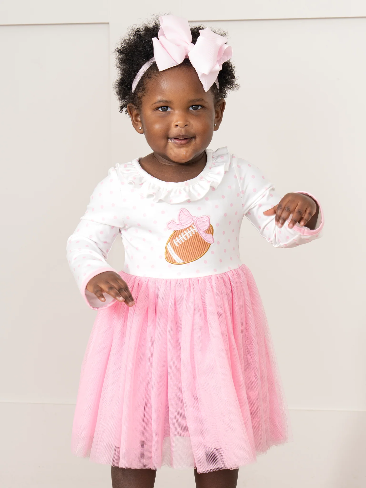 Kickoff Cutie Embroidered Football Tulle Dress