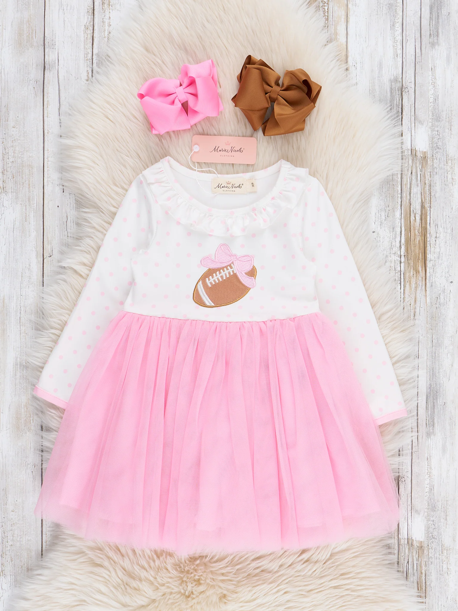 Kickoff Cutie Embroidered Football Tulle Dress - Image 2