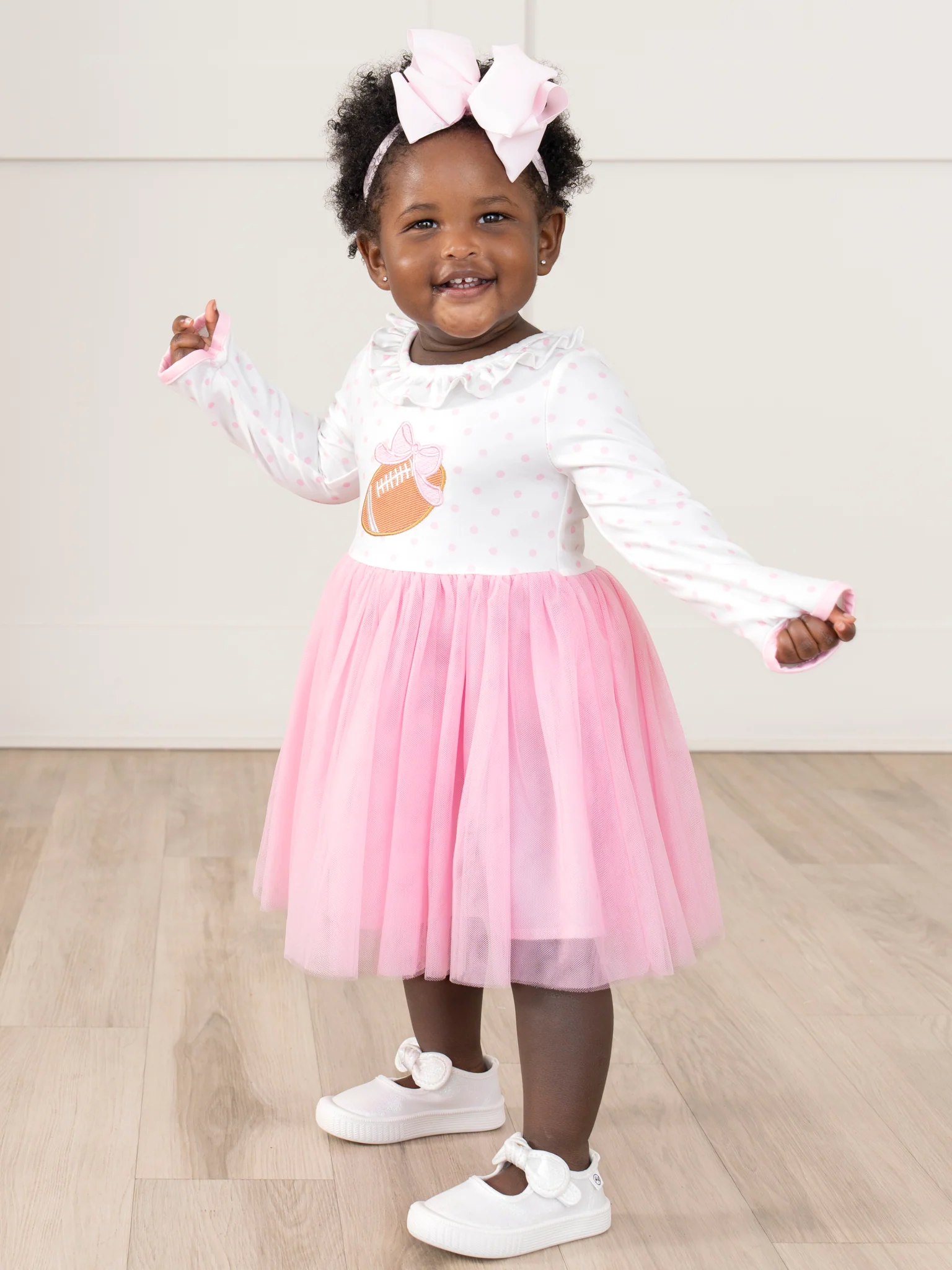 Kickoff Cutie Embroidered Football Tulle Dress - Image 4