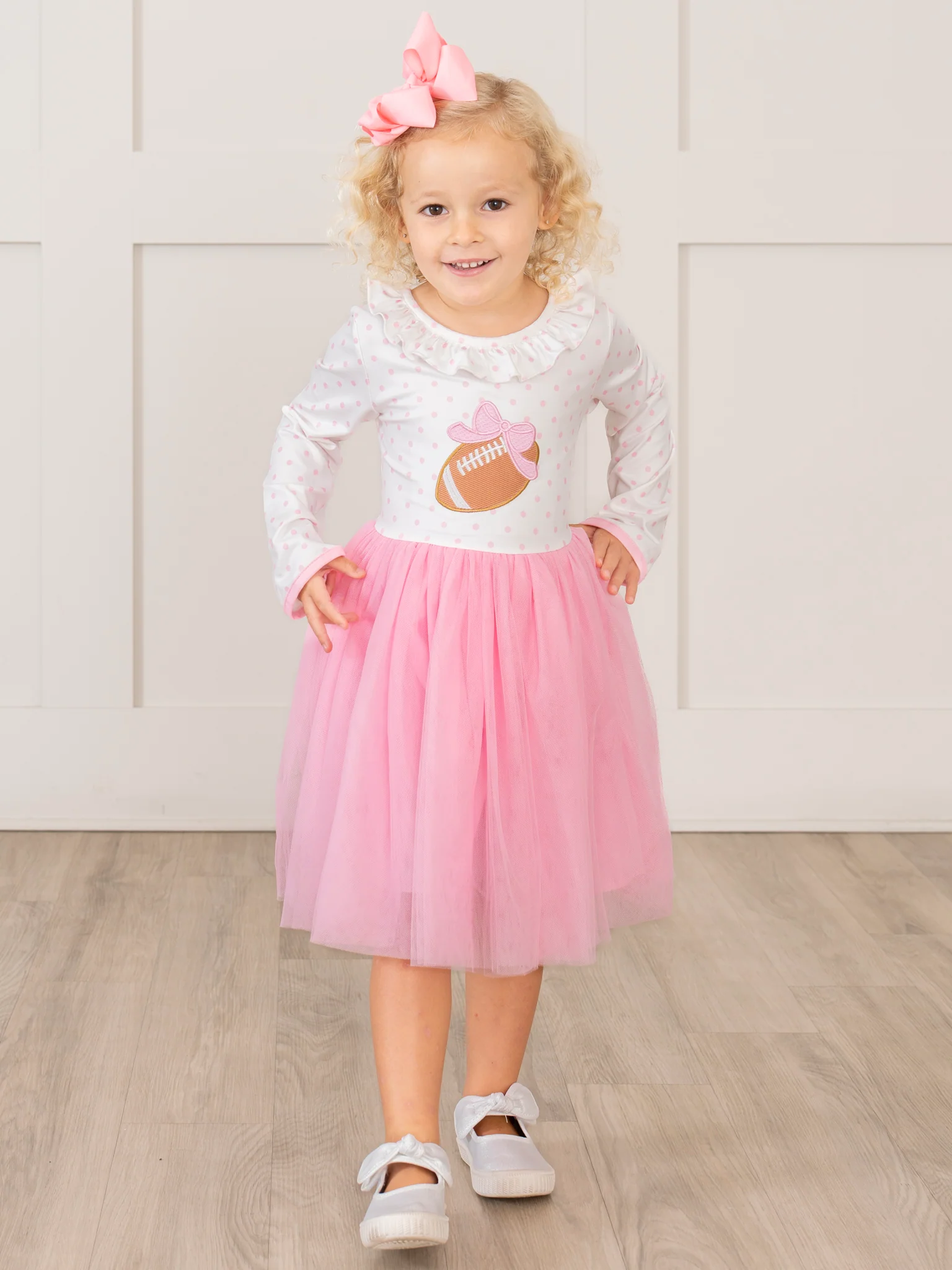 Kickoff Cutie Embroidered Football Tulle Dress - Image 6