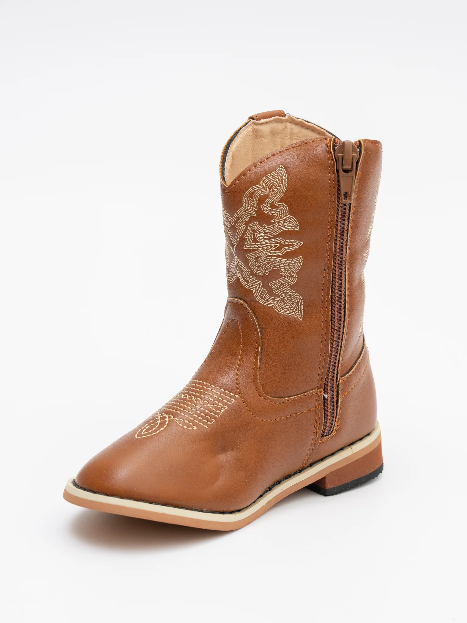 Kids' Unisex Brown Cowboy Boots - Image 5