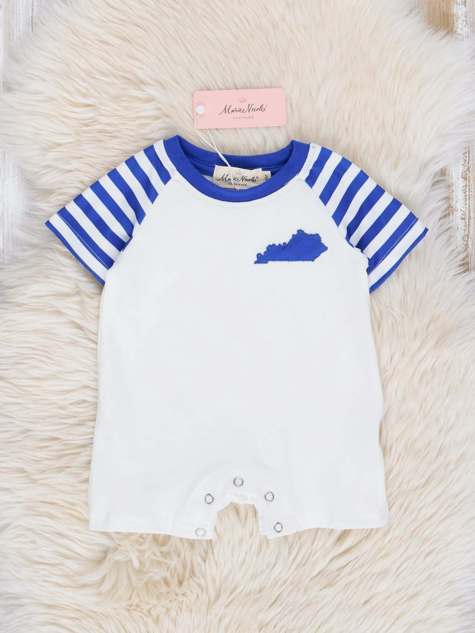 KY Blue Striped Romper - Image 2