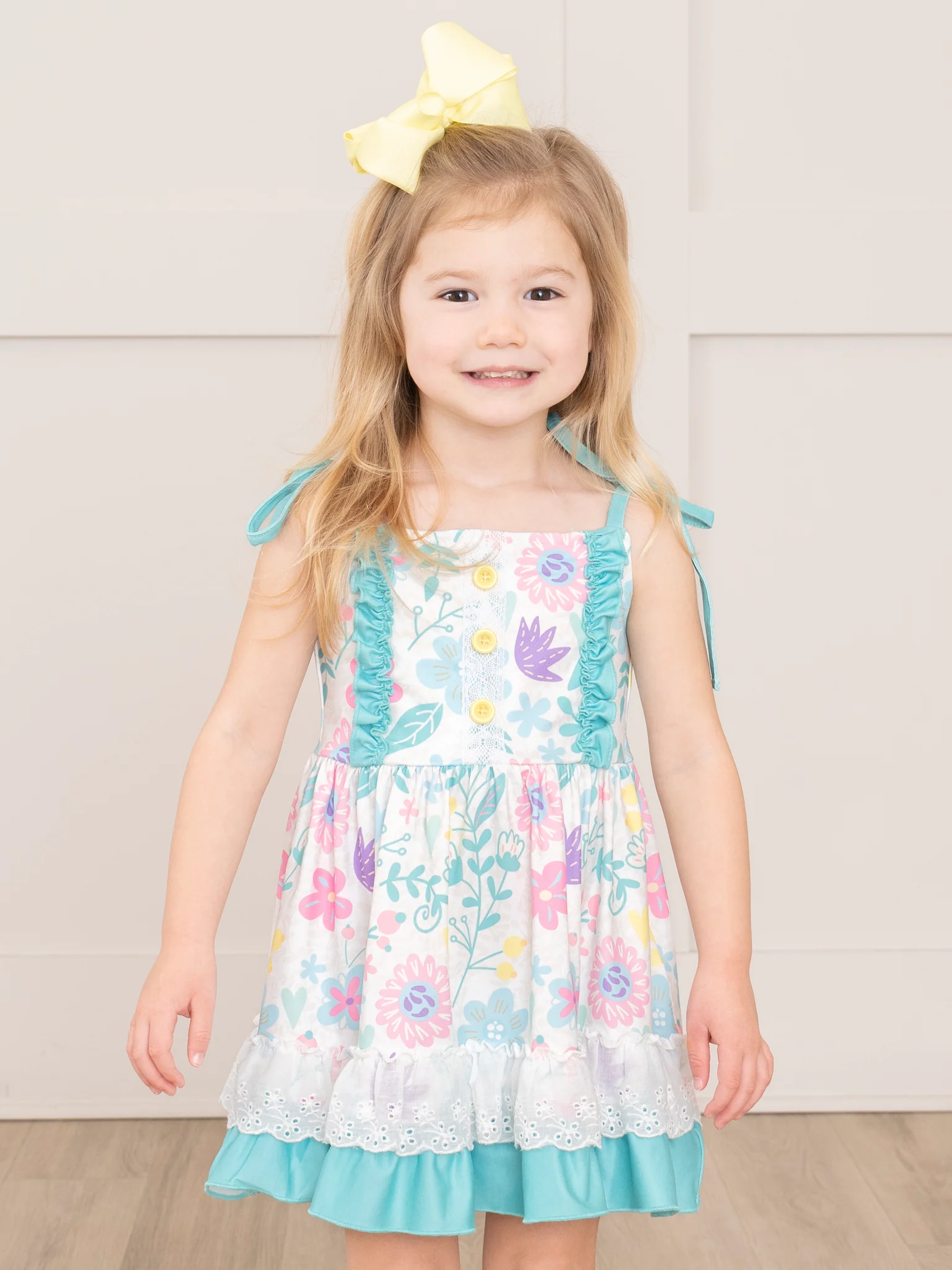 Lacy Wildflower Garden Ruffle Dress