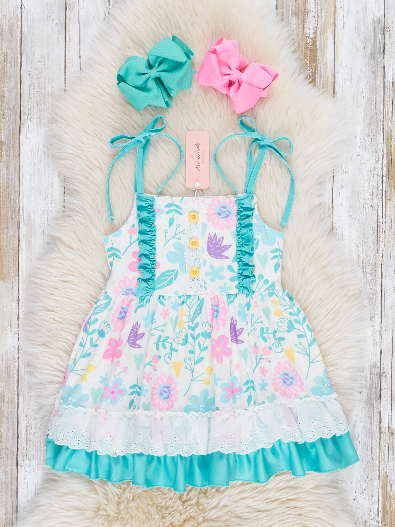 Lacy Wildflower Garden Ruffle Dress - Image 3