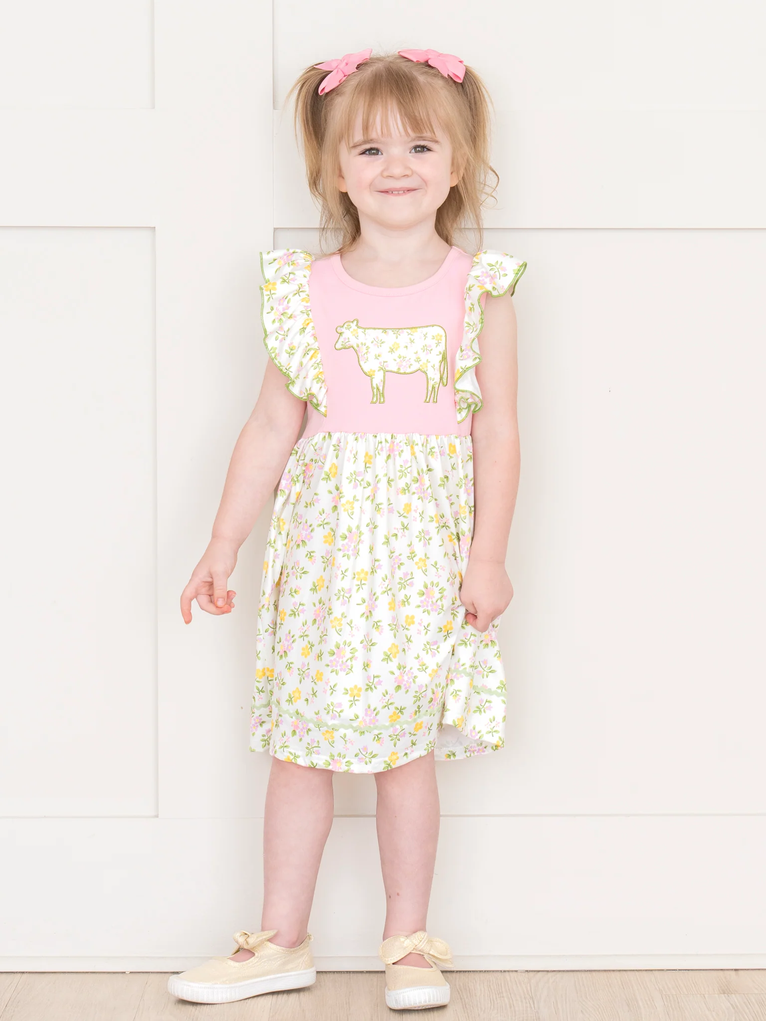 Lady Cow Floral Ruffle Dress - Image 4