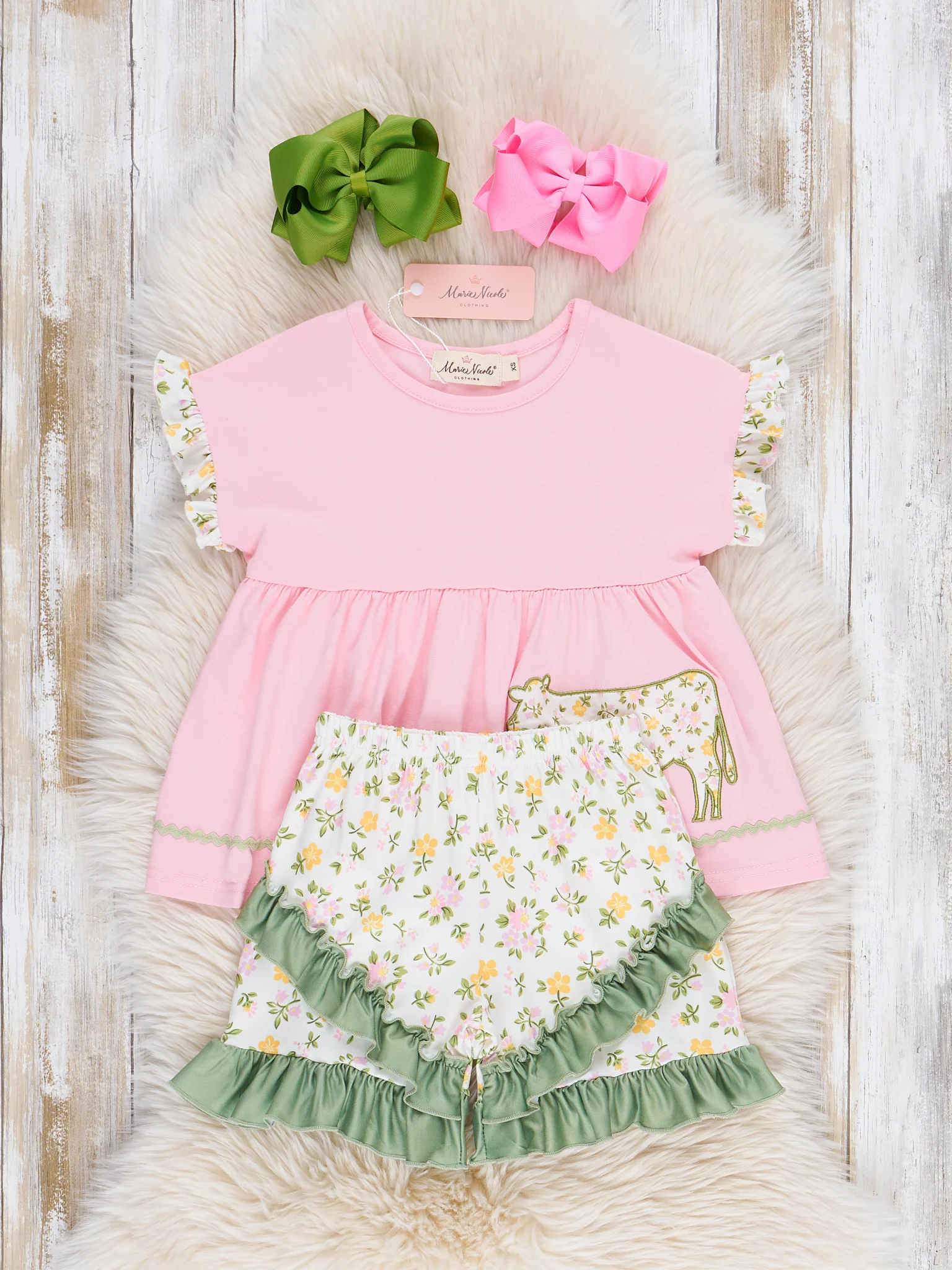 Lady Cow Floral Ruffle Outfit - Image 2