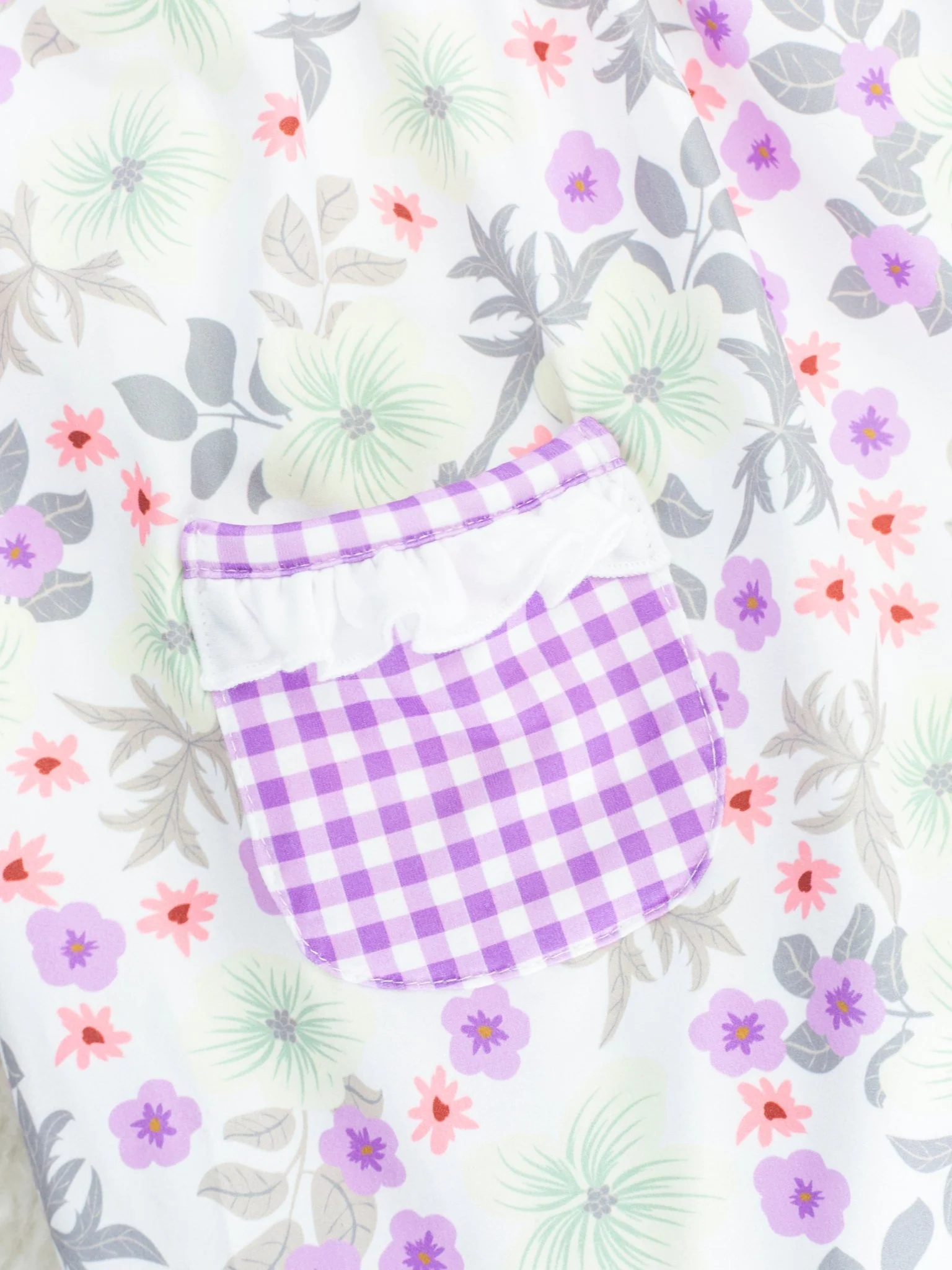 Lavender Floral Vintage Pocket Dress - Image 2