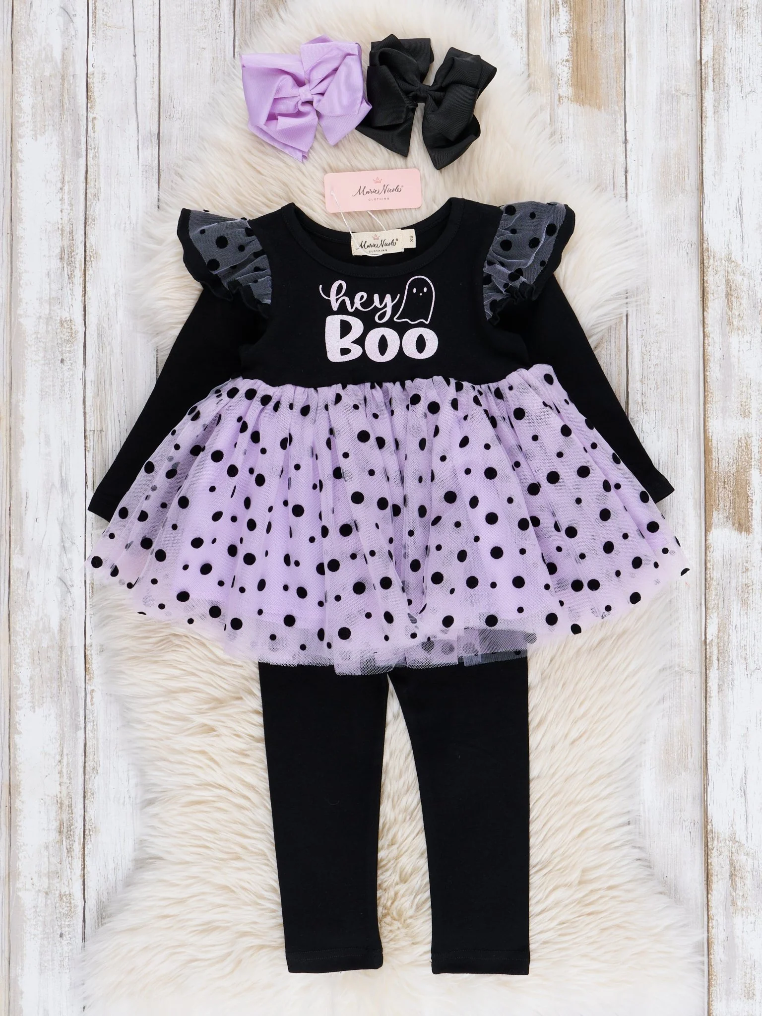 Lavender "Hey Boo" Tulle Outfit