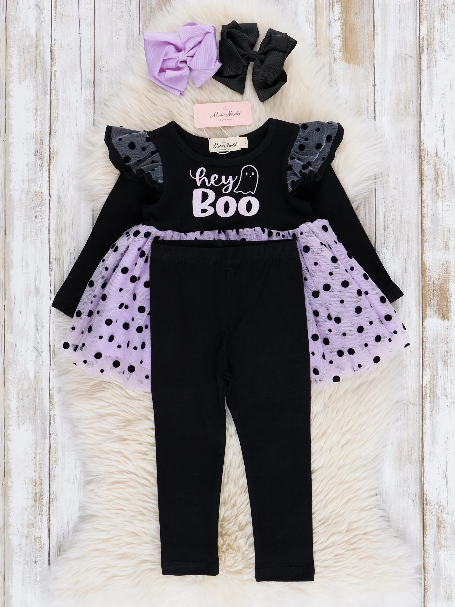 Lavender "Hey Boo" Tulle Outfit - Image 2